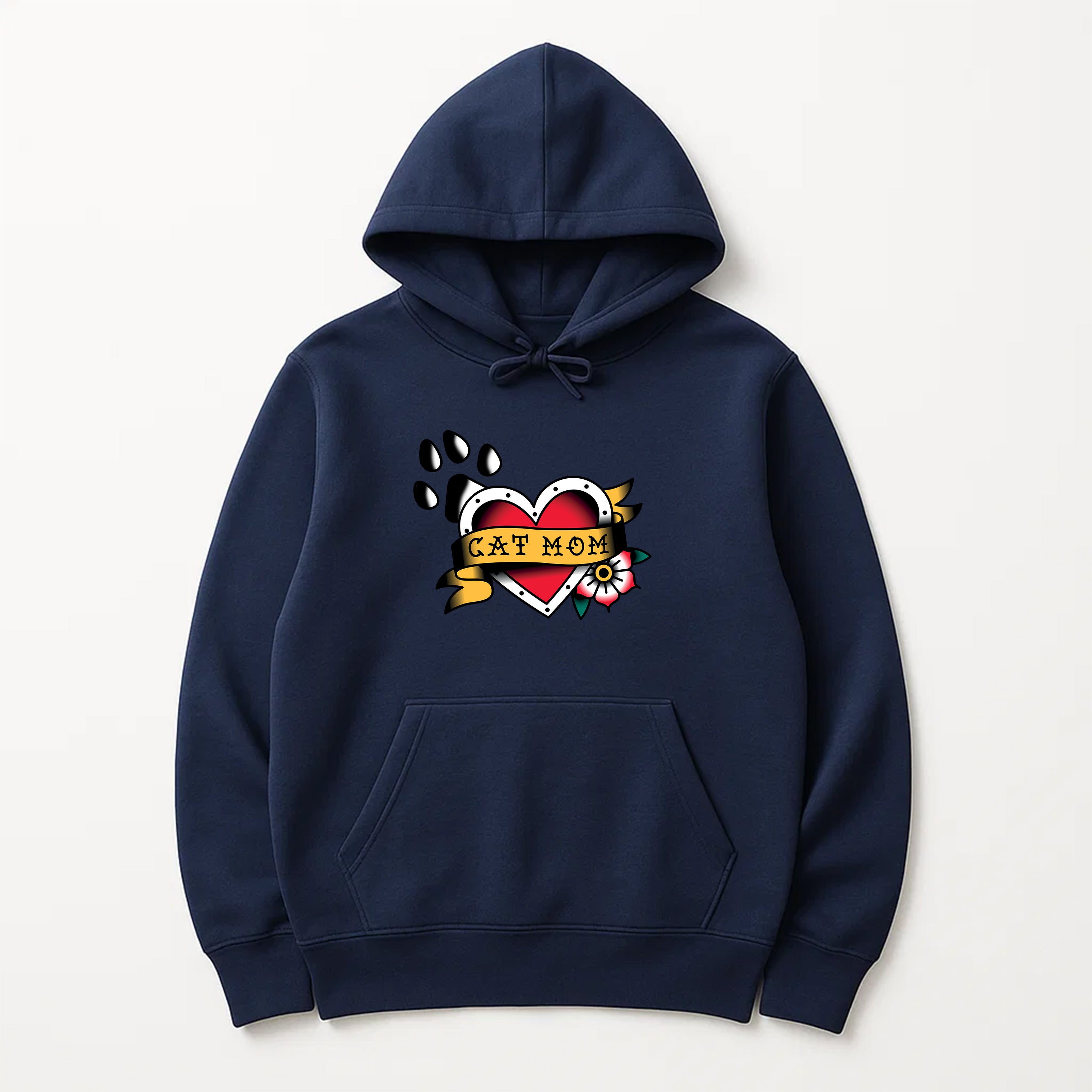 Unisex | Tattoo Cat Mom | Pullover Hoodie