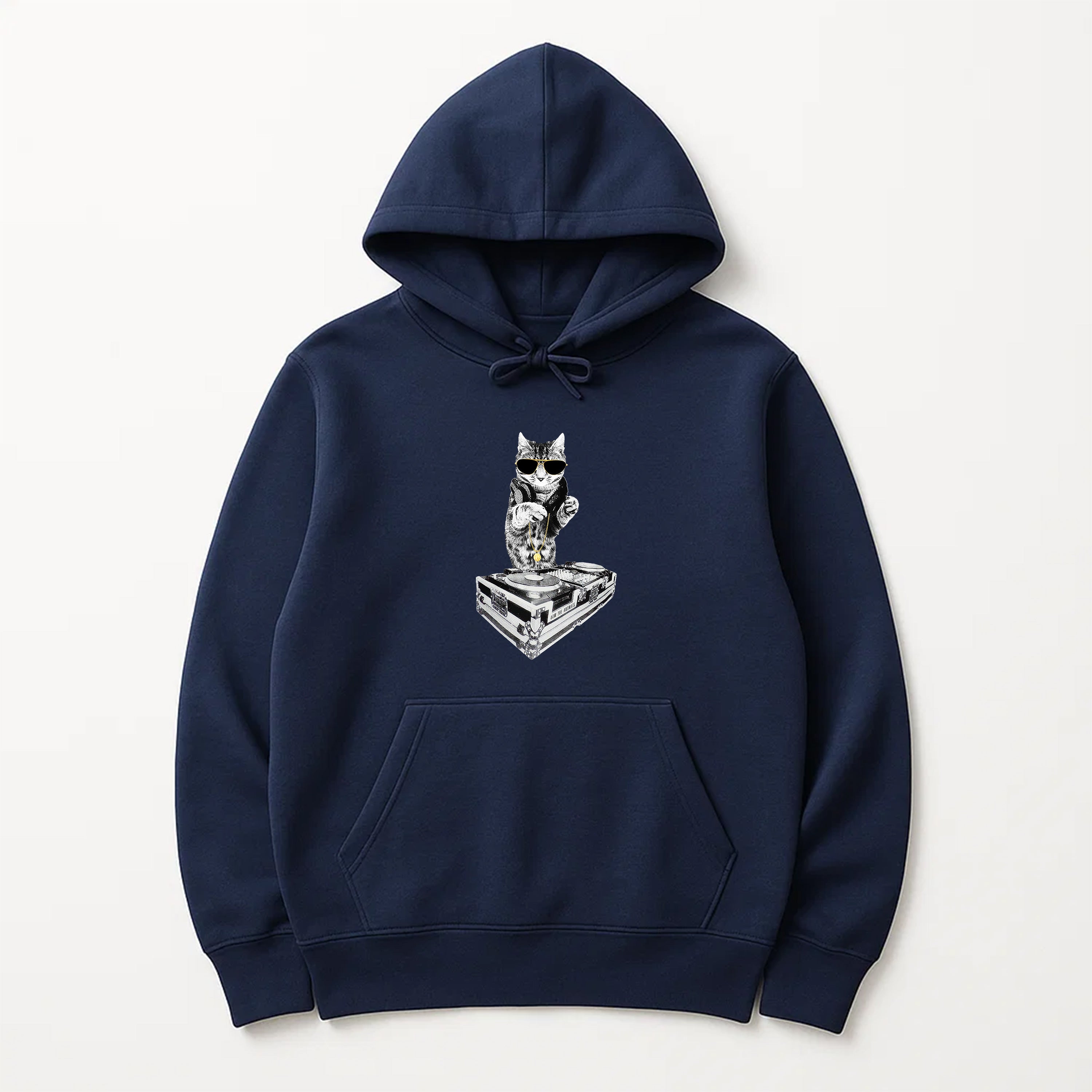 Unisex | Bruce Kitty DJ | Pullover Hoodie