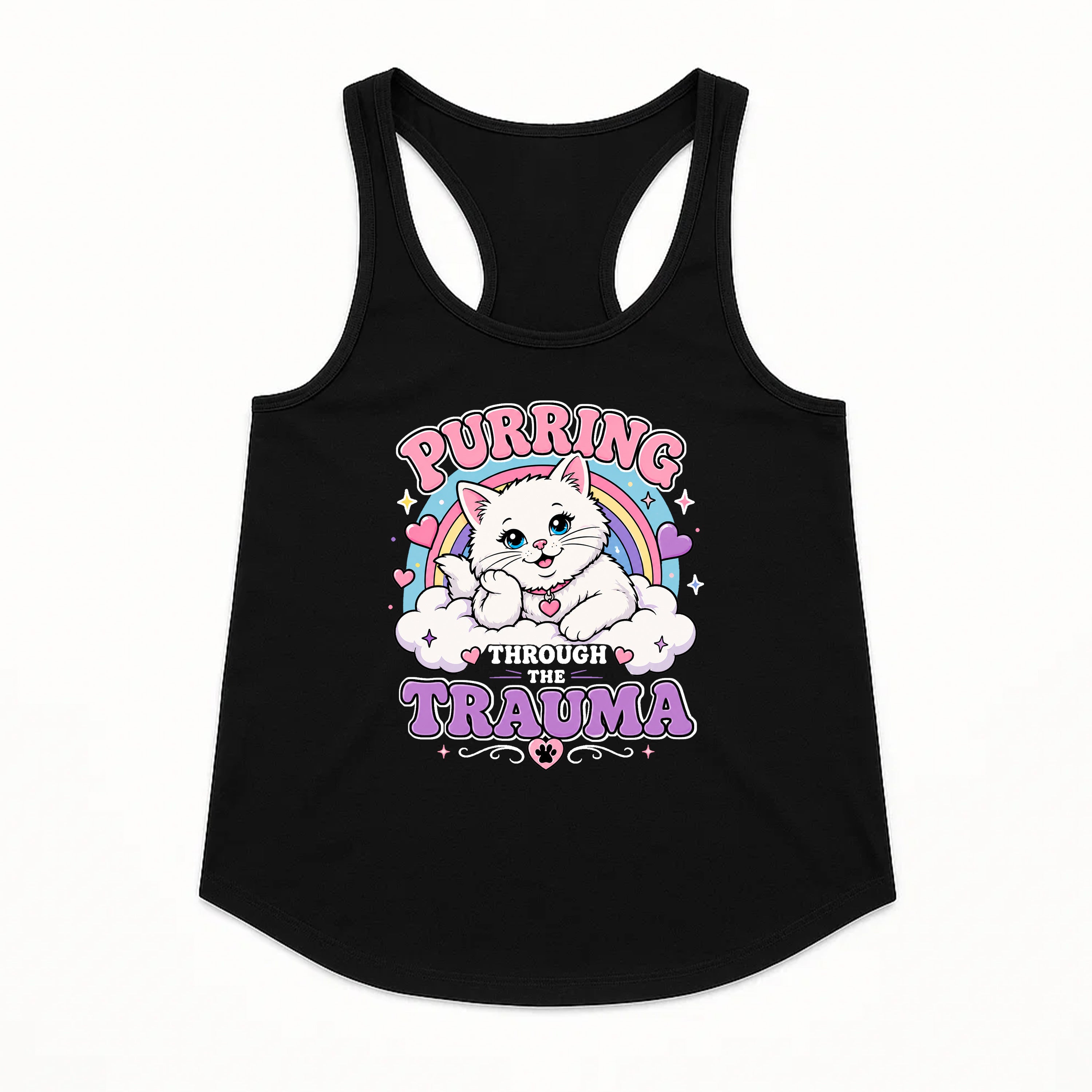 Women's | Purring Through Trauma | Racerback Tank