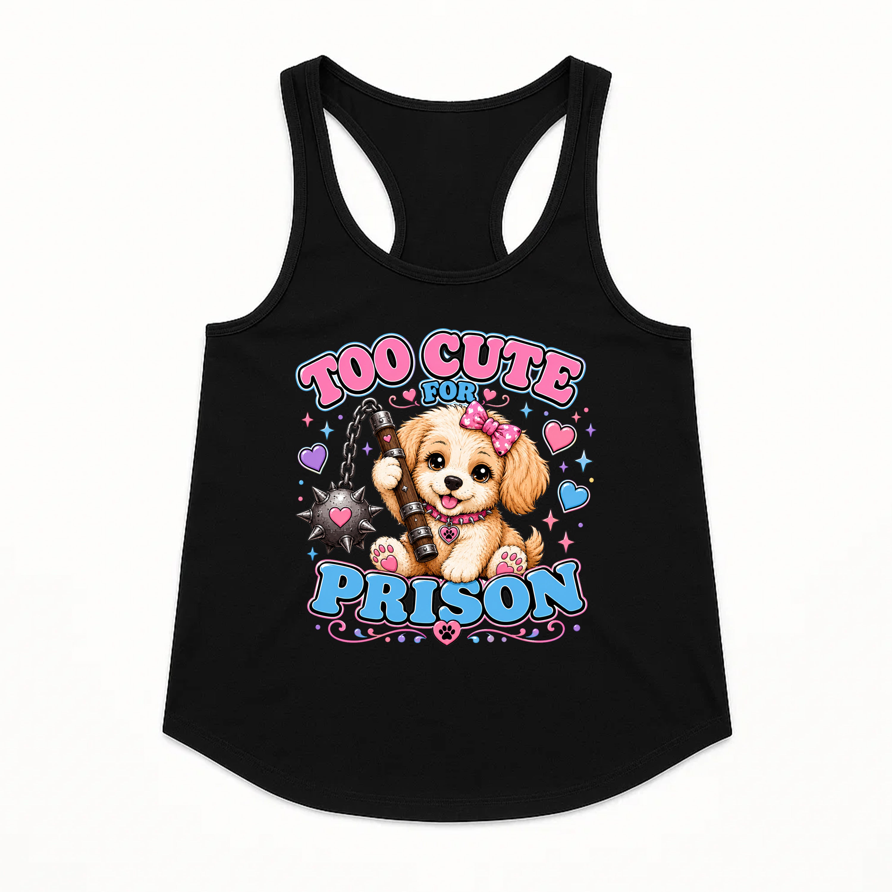 Women's | Too Cute For Prison | Racerback Tank