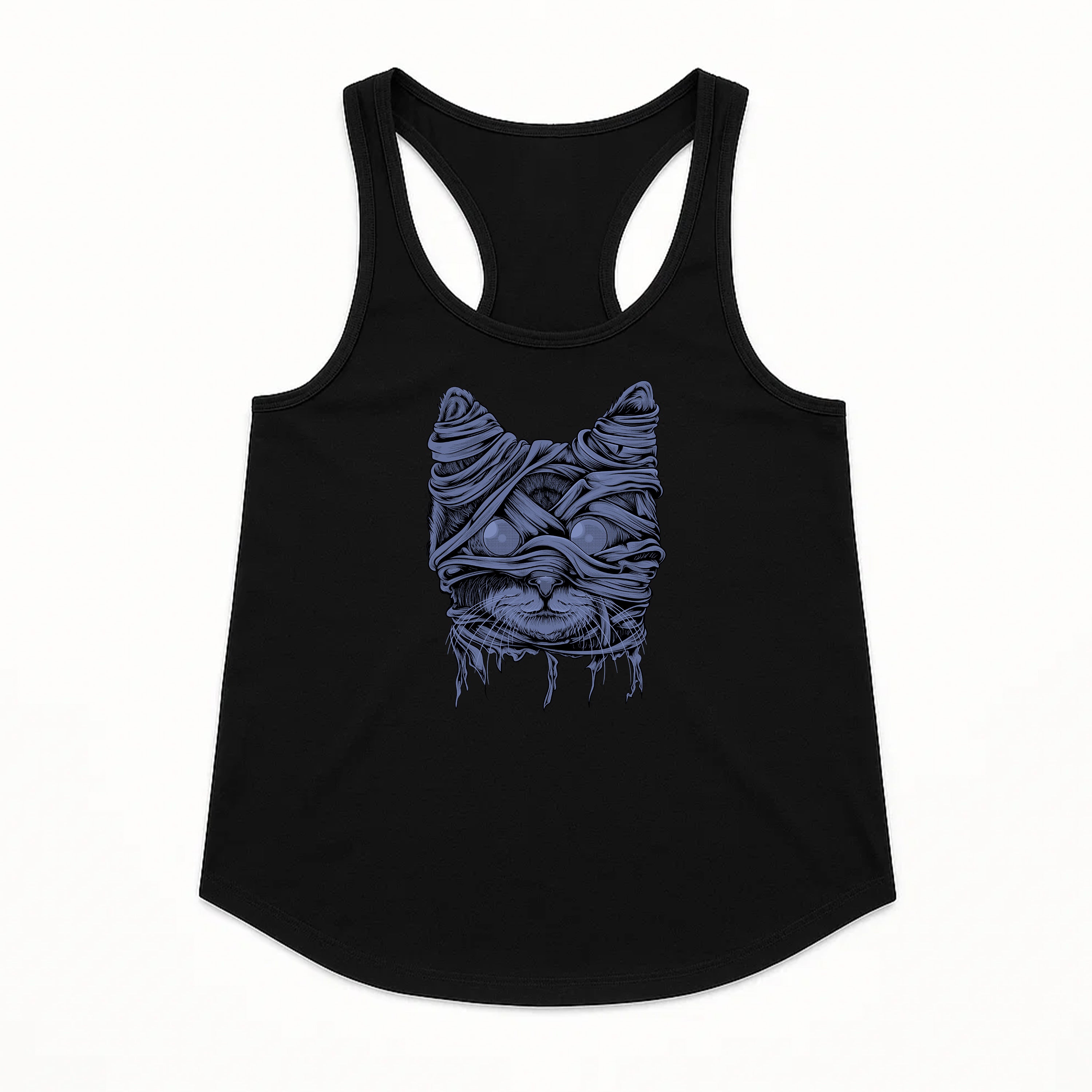 Women's | Zombie Mummy Cat | Racerback Tank