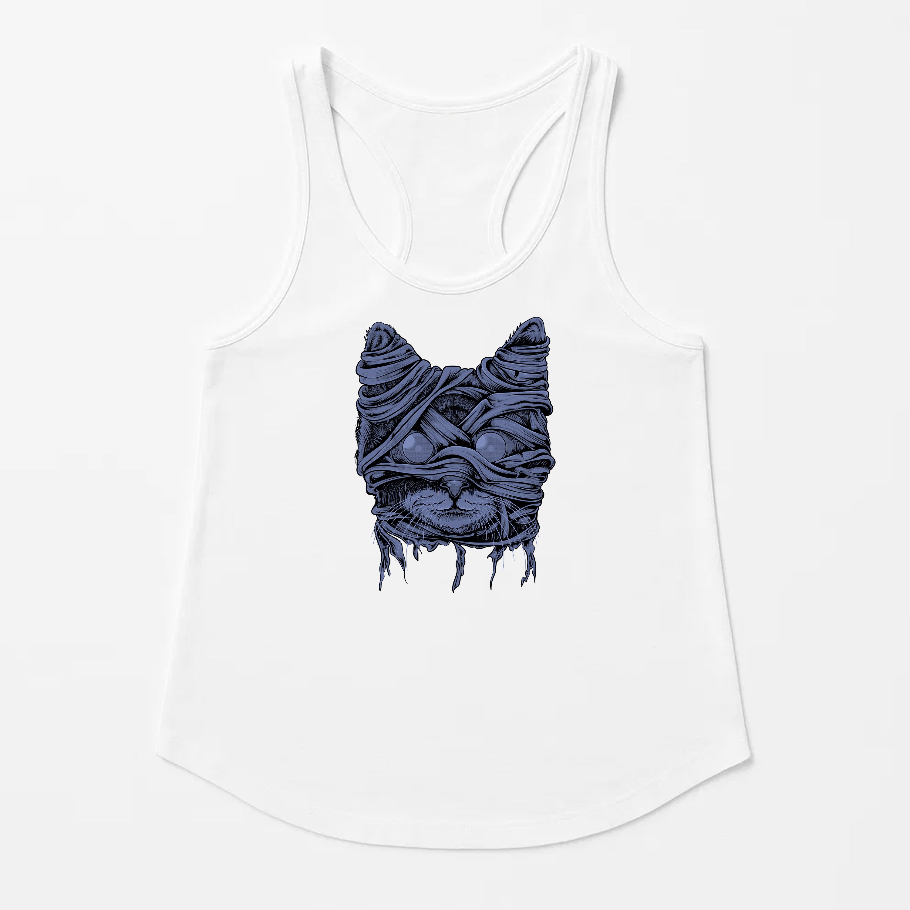 Women's | Zombie Mummy Cat | Racerback Tank