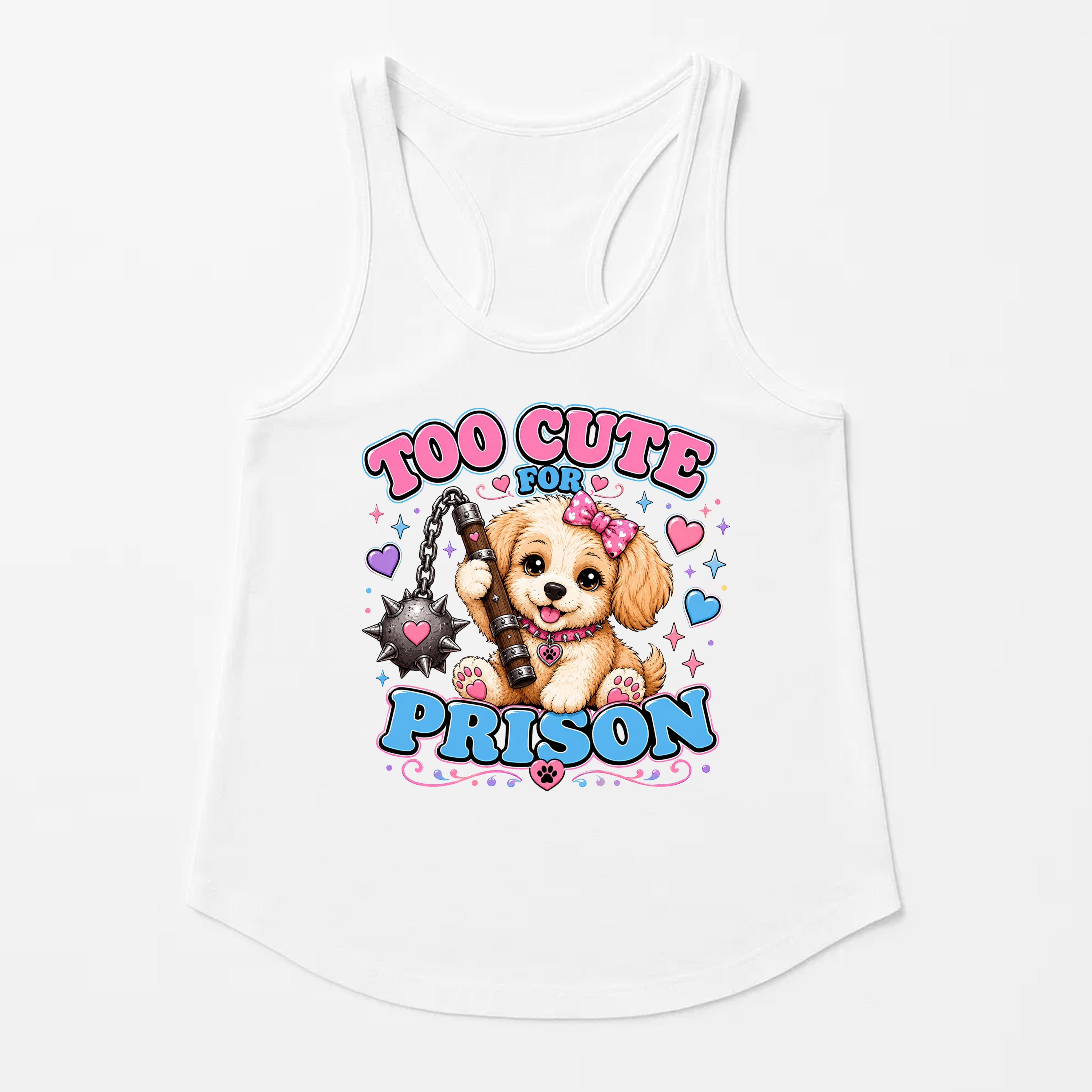 Women's | Too Cute For Prison | Racerback Tank