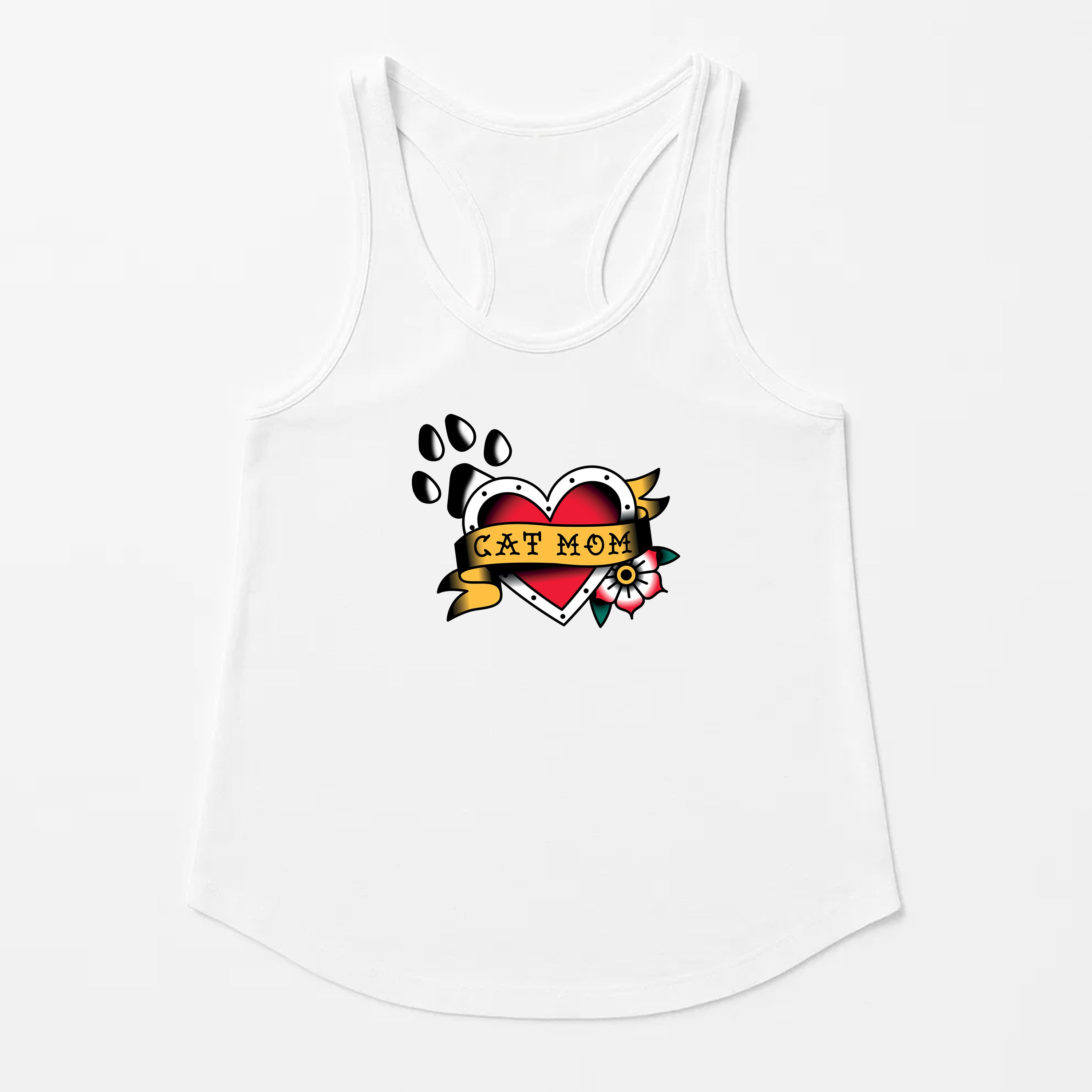 Women's | Tattoo Cat Mom | Racerback Tank