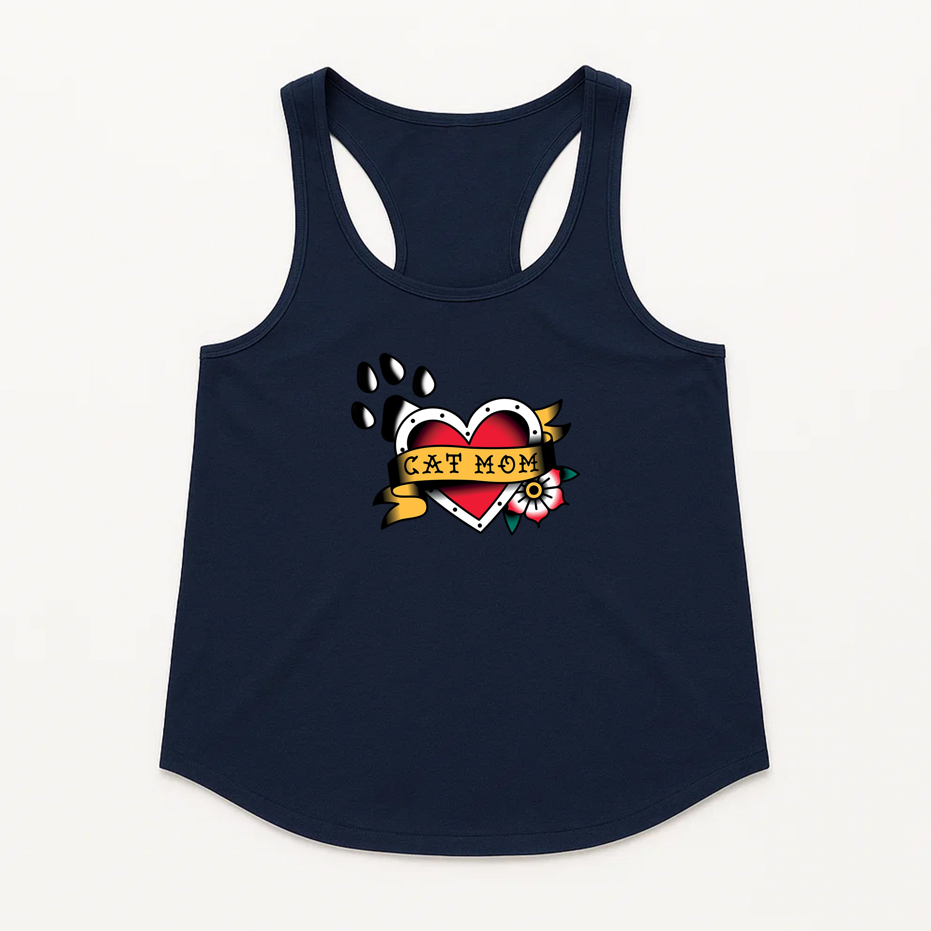 Women's | Tattoo Cat Mom | Racerback Tank