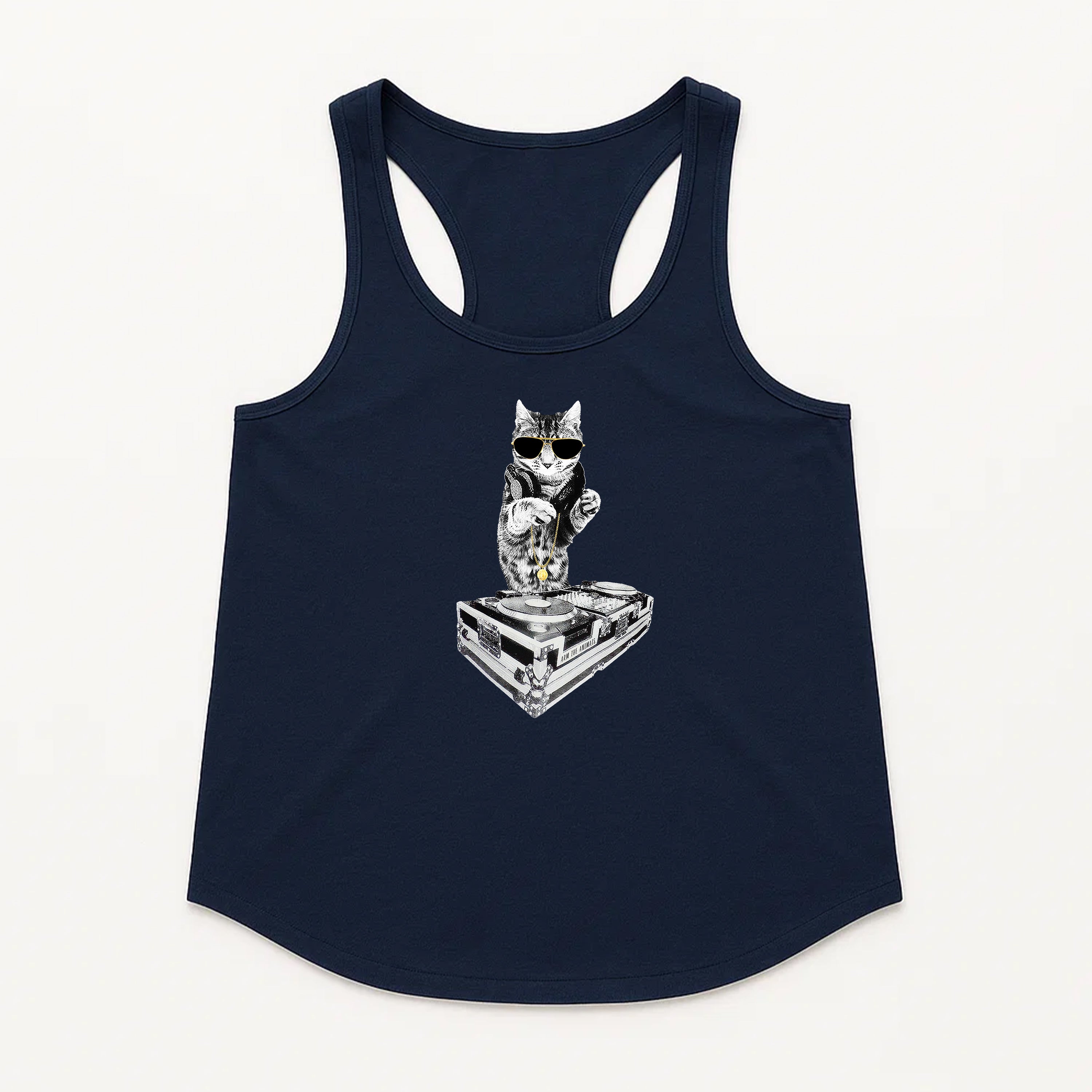 Women's | Bruce Kitty DJ | Racerback Tank