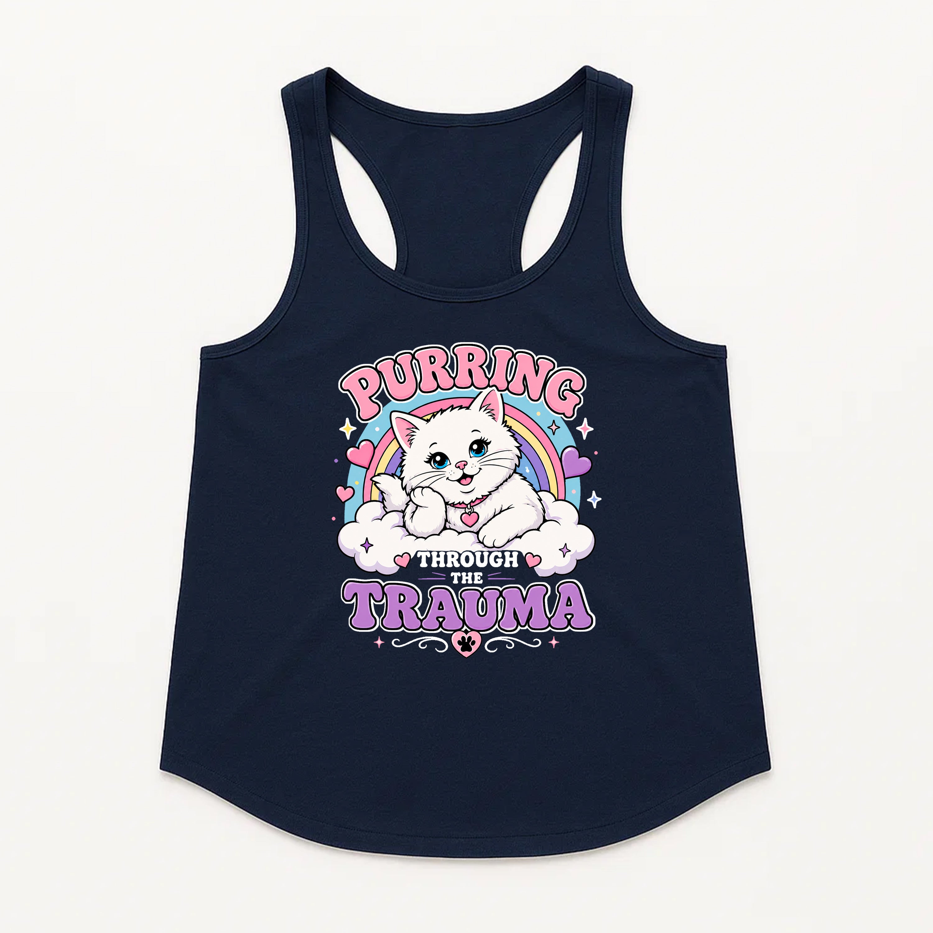 Women's | Purring Through Trauma | Racerback Tank