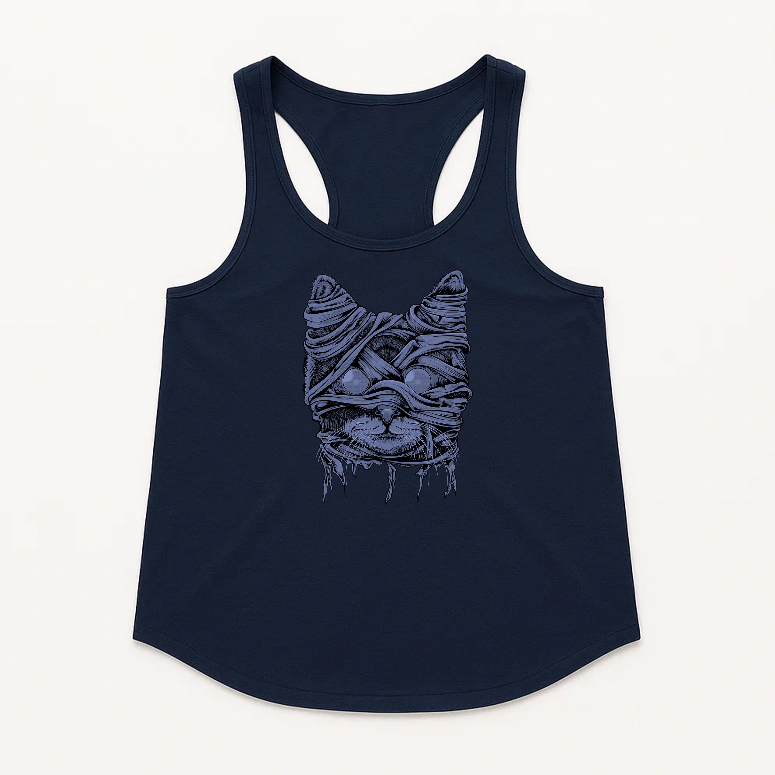 Women's | Zombie Mummy Cat | Racerback Tank