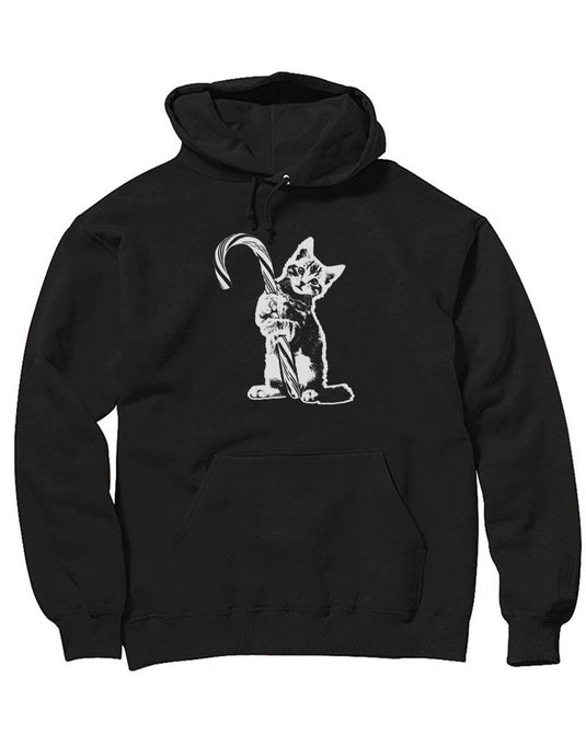 Men's | Candy Cane Reaper Kitty | Hoodie - Arm The Animals Clothing LLC