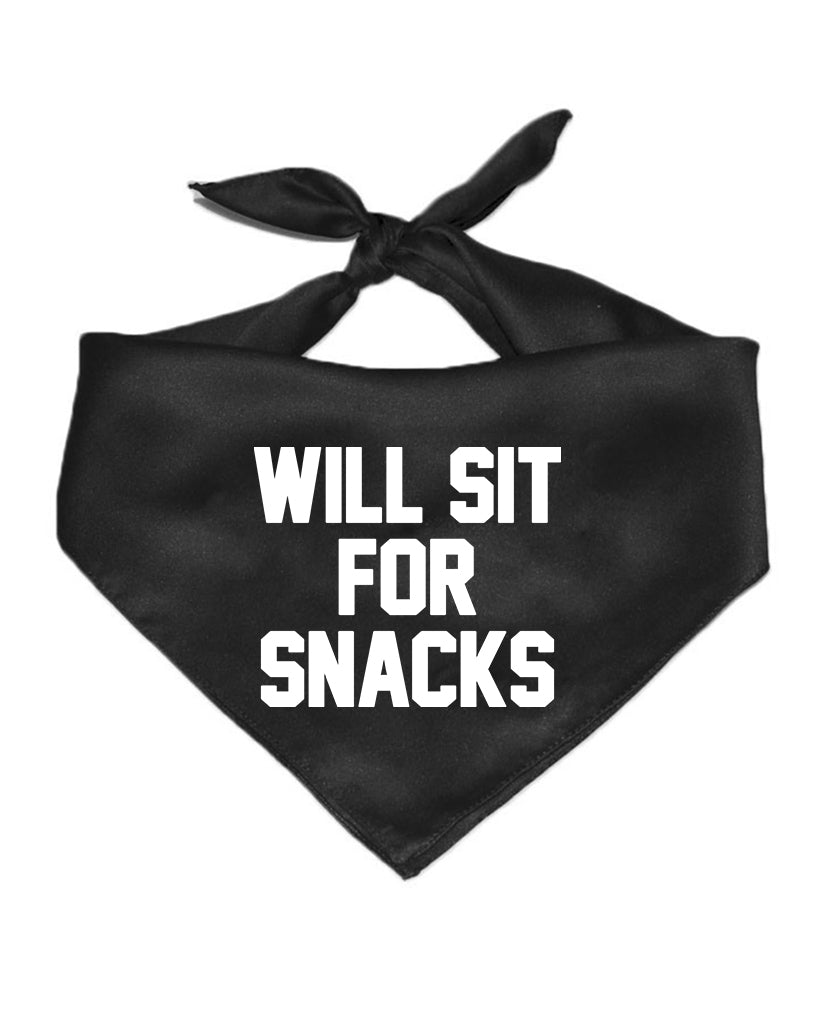 Accessory | Will Sit For Snacks | Square Cotton Bandana