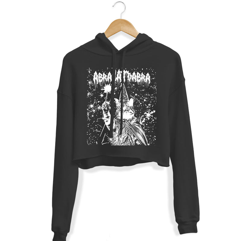 Load image into Gallery viewer, Unisex | AbraCATdabra | Crop Hoodie - Arm The Animals Clothing LLC
