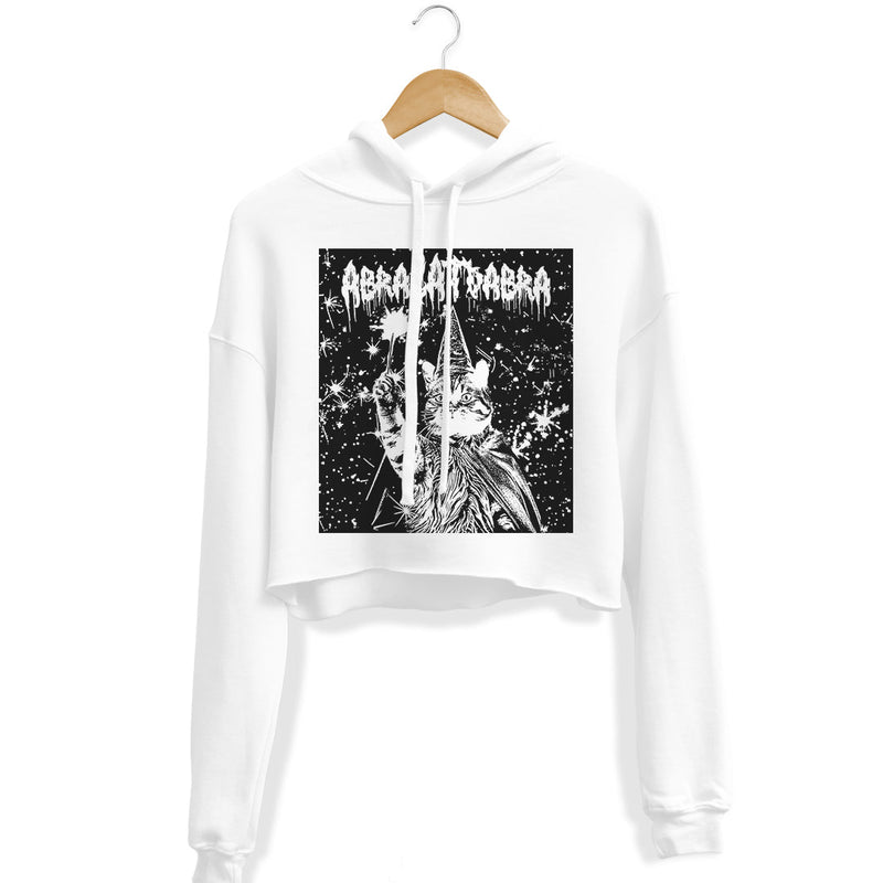 Load image into Gallery viewer, Unisex | AbraCATdabra | Crop Hoodie - Arm The Animals Clothing LLC
