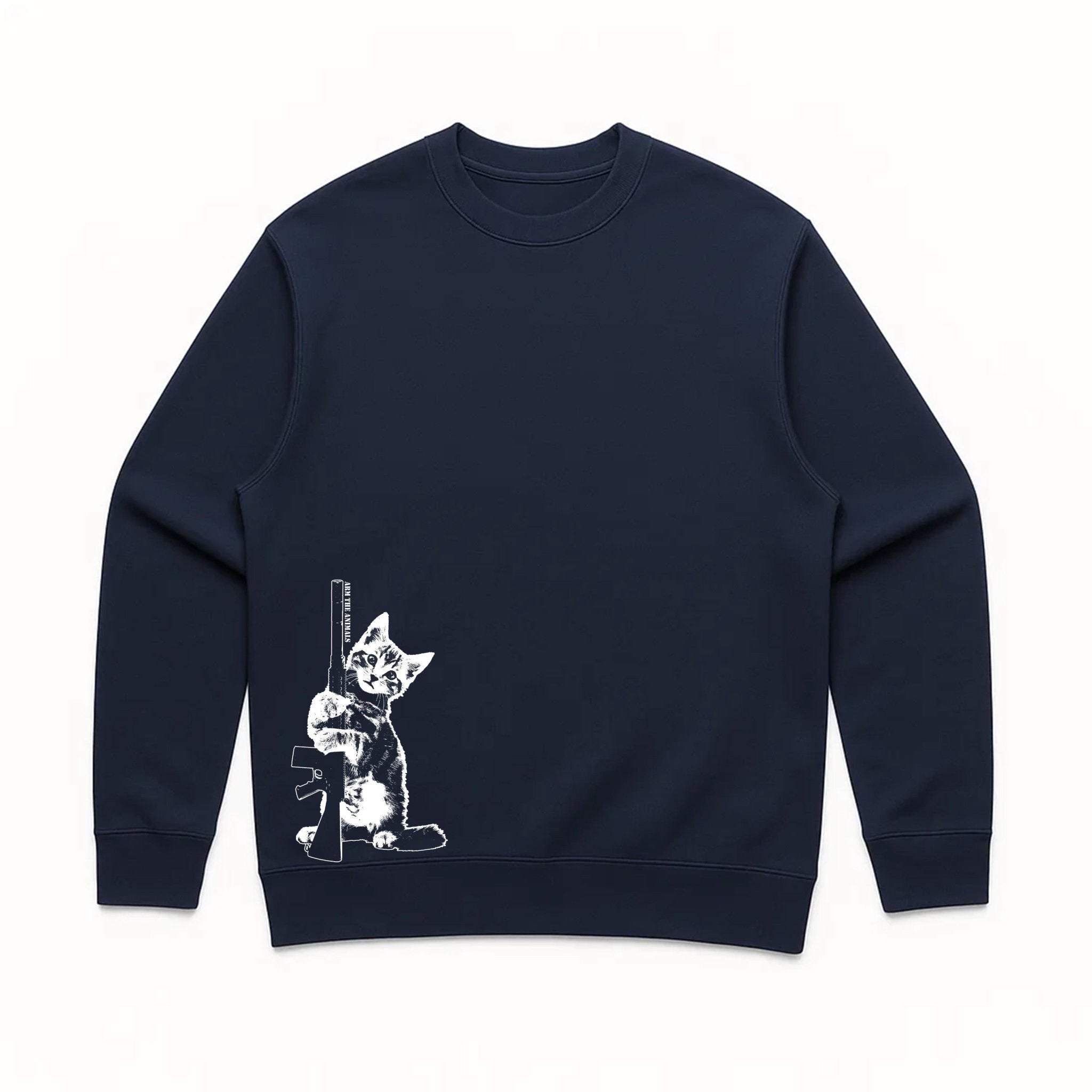 Unisex | Ain't Kitten Around | Crewneck Sweatshirt - Arm The Animals Clothing LLC
