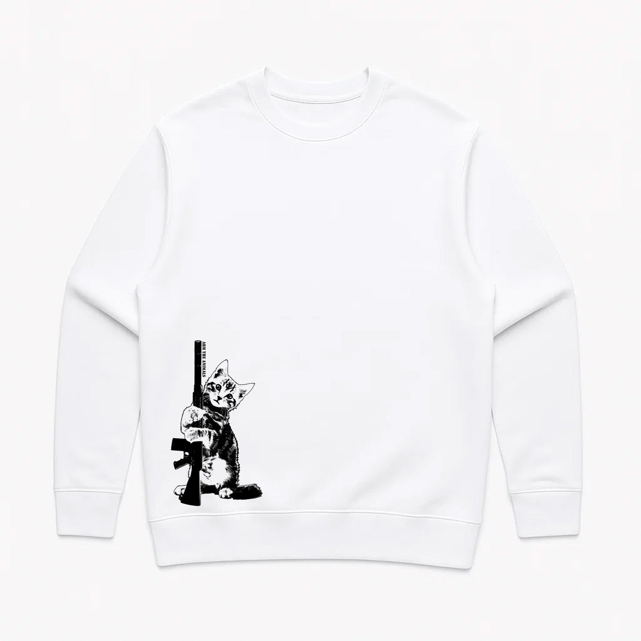 Unisex | Ain't Kitten Around | Crewneck Sweatshirt - Arm The Animals Clothing LLC