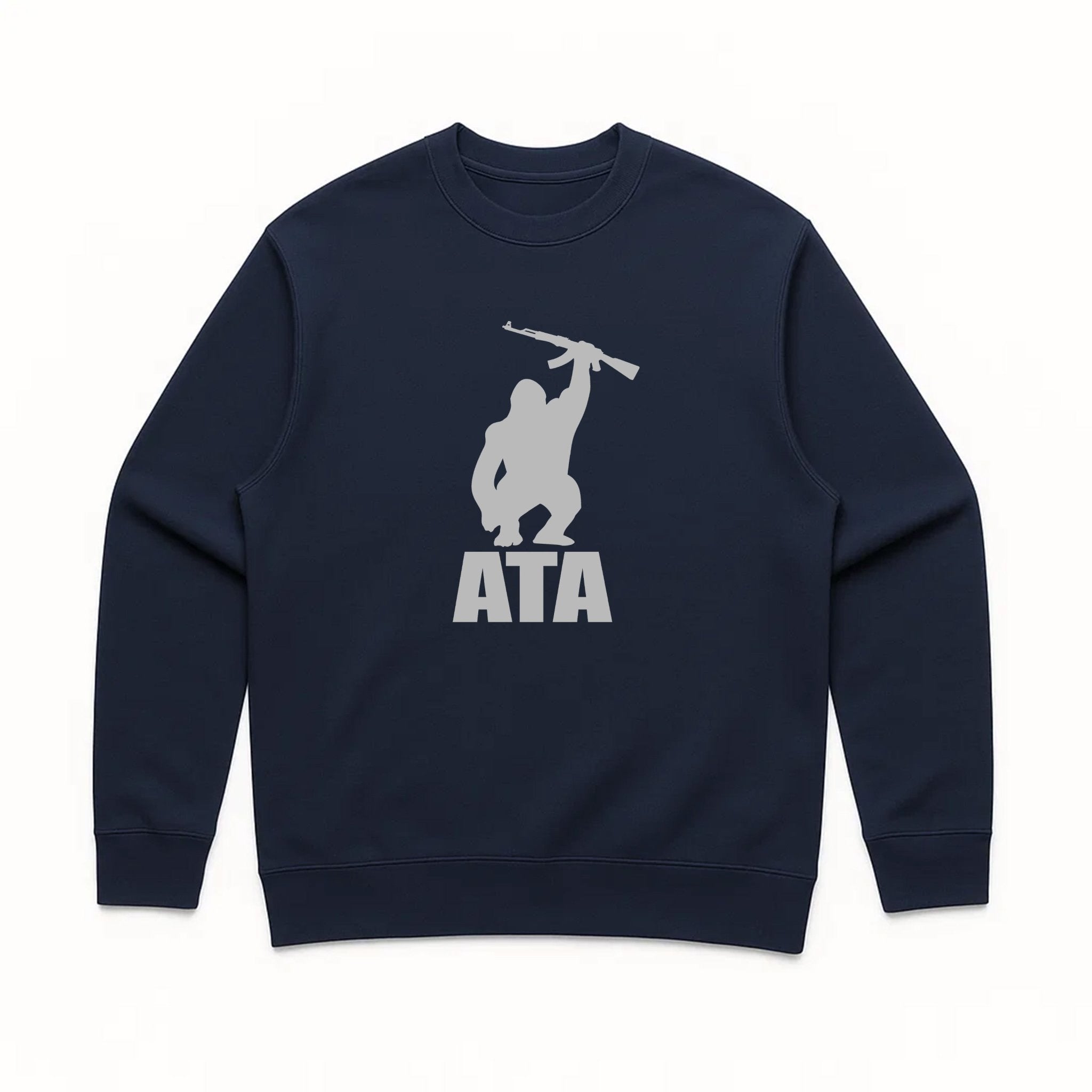 Unisex | ATA Gorilla Warfare | Crewneck Sweatshirt - Arm The Animals Clothing LLC