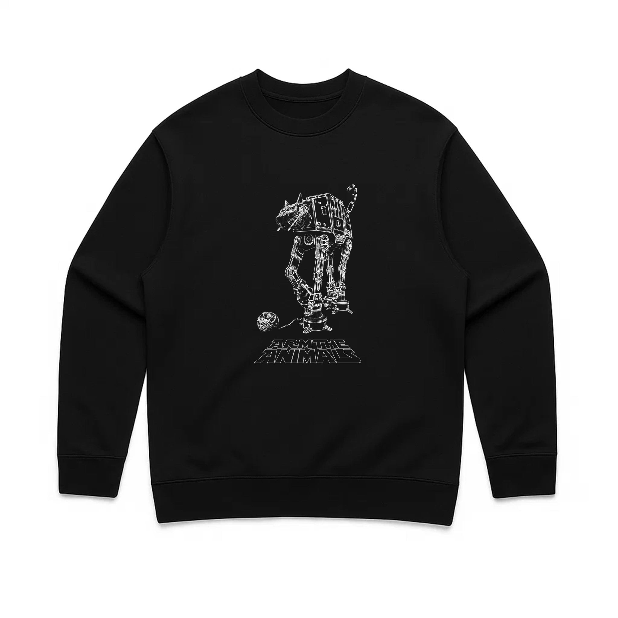 Unisex | Cat - At | Crewneck Sweatshirt - Arm The Animals Clothing LLC