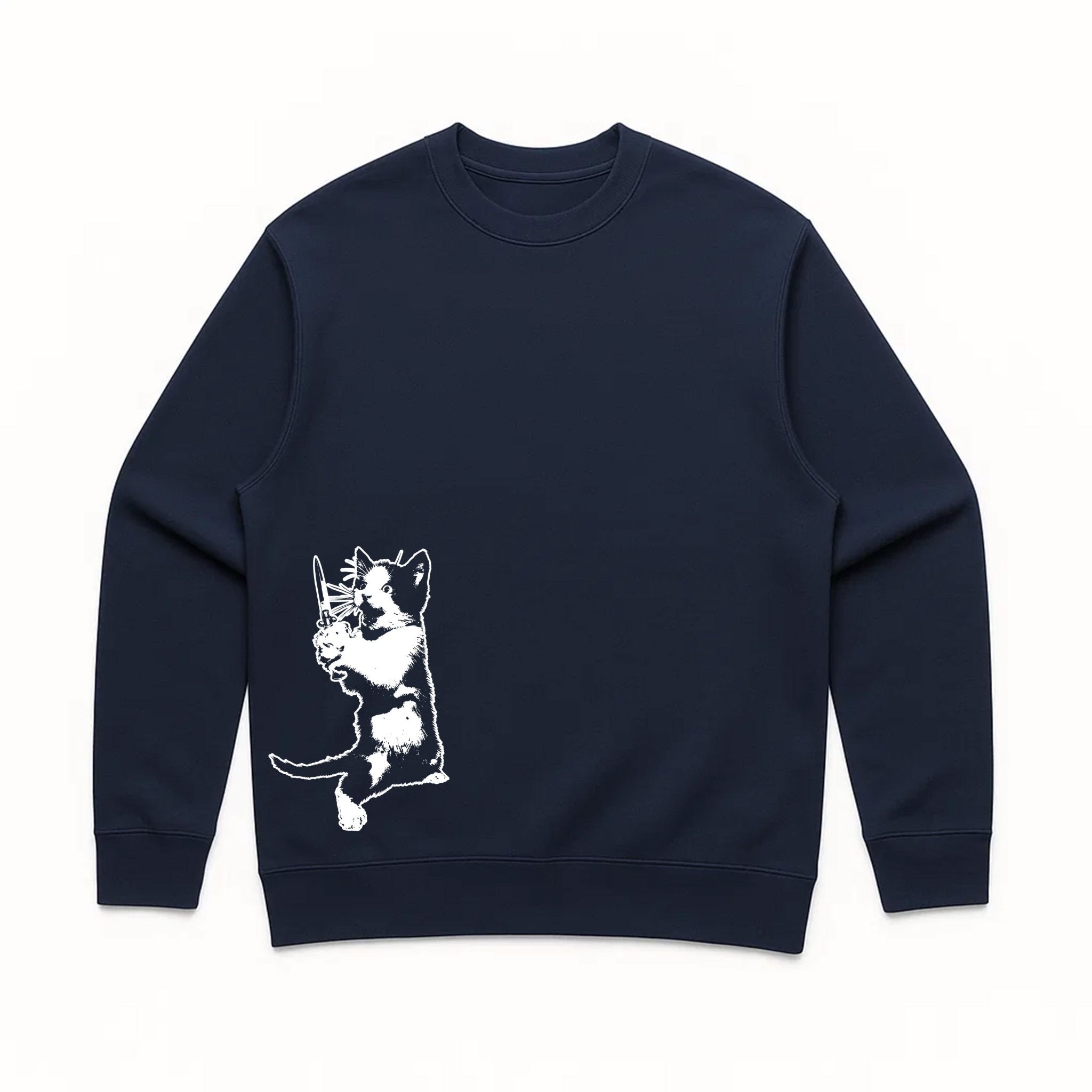 Unisex | Cat The Ripper | Crewneck Sweatshirt - Arm The Animals Clothing LLC