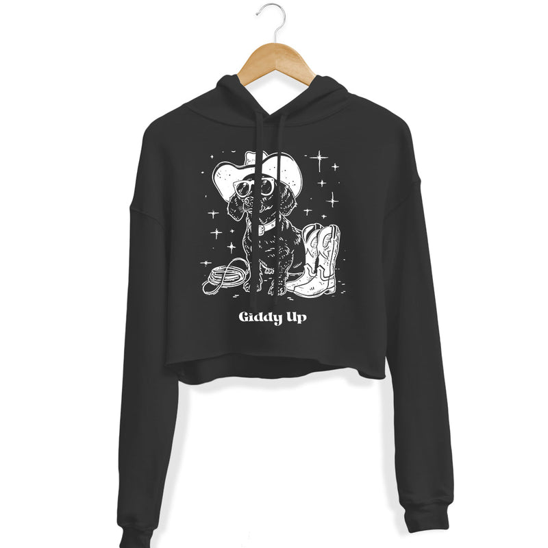 Load image into Gallery viewer, Unisex | Giddy Up | Crop Hoodie - Arm The Animals Clothing LLC
