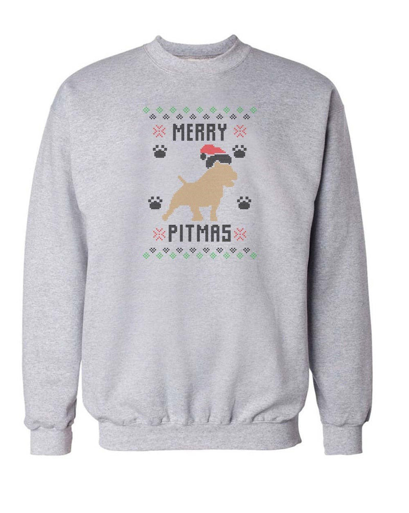 Load image into Gallery viewer, Unisex | Merry Pitmas | Crewneck Sweatshirt - Arm The Animals Clothing LLC
