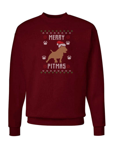 Unisex | Merry Pitmas | Crewneck Sweatshirt - Arm The Animals Clothing LLC