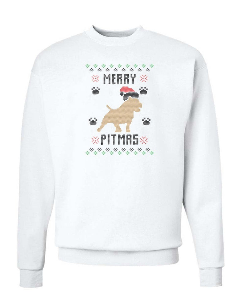 Load image into Gallery viewer, Unisex | Merry Pitmas | Crewneck Sweatshirt - Arm The Animals Clothing LLC
