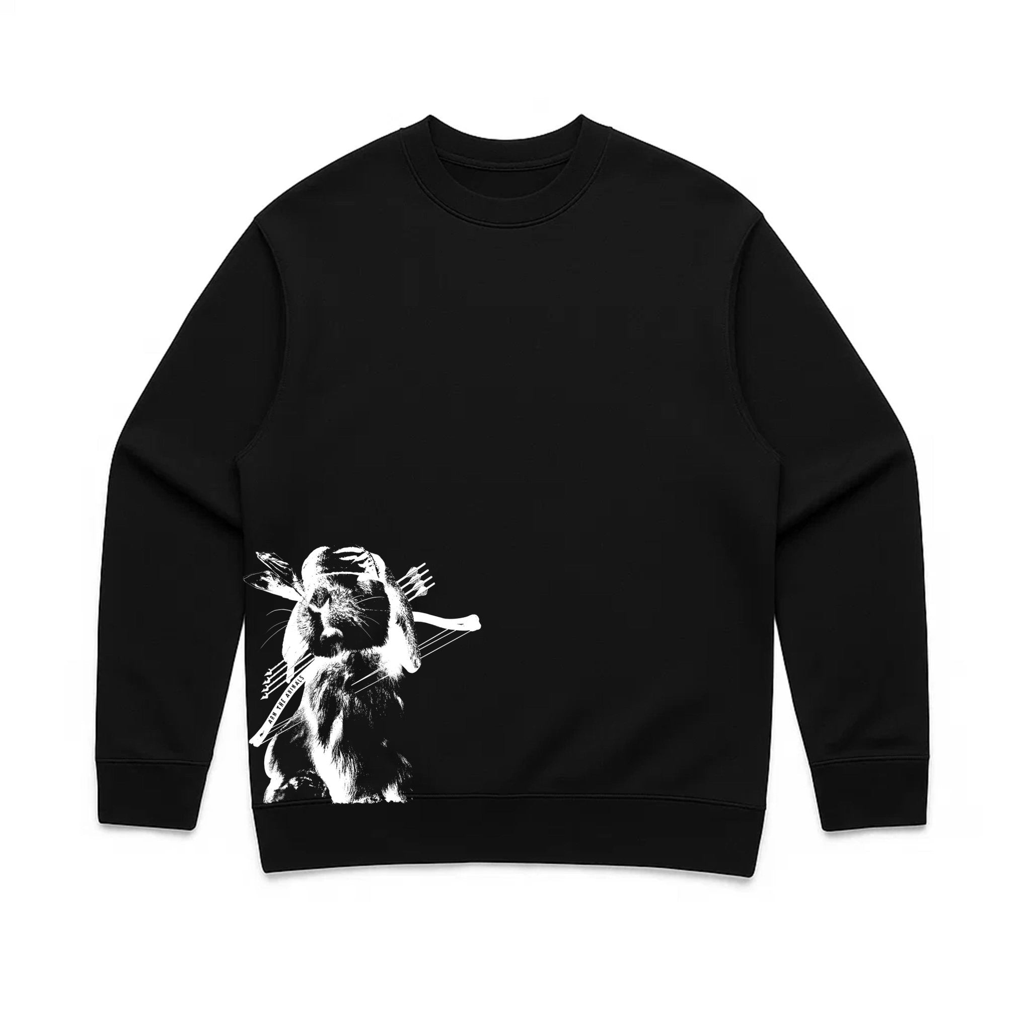 Unisex | Rambo Bunny | Crewneck Sweatshirt - Arm The Animals Clothing LLC