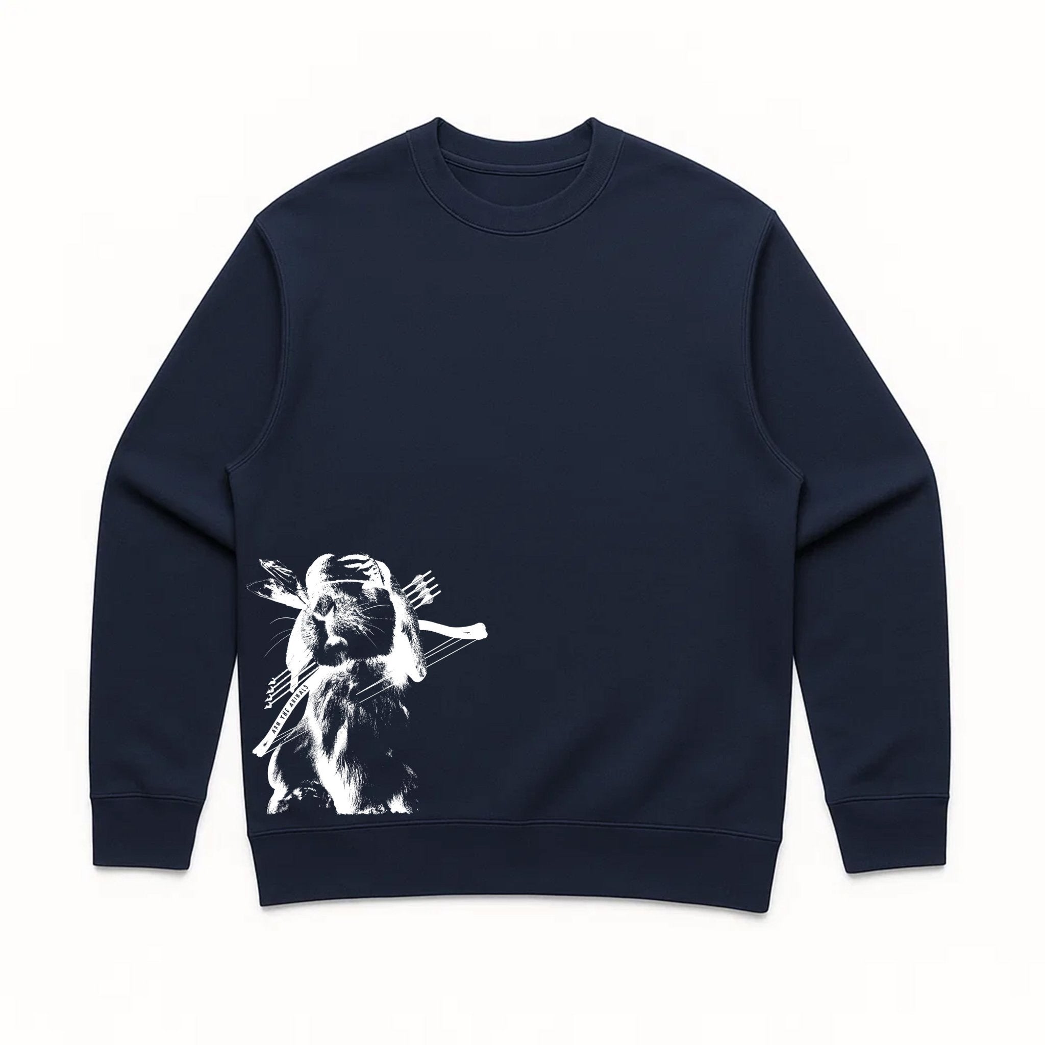 Unisex | Rambo Bunny | Crewneck Sweatshirt - Arm The Animals Clothing LLC