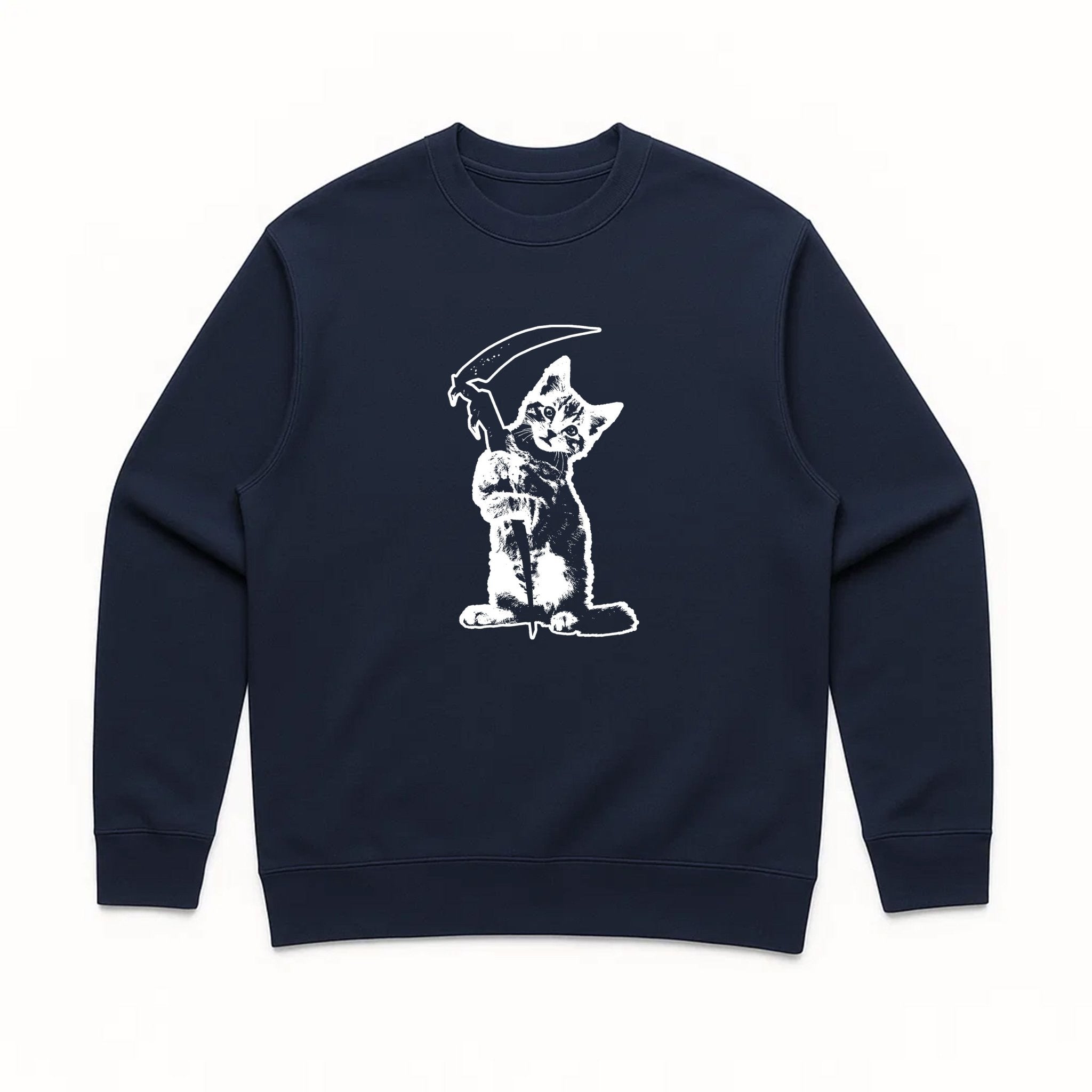 Unisex | Reaper Kitty | Crewneck Sweatshirt - Arm The Animals Clothing LLC