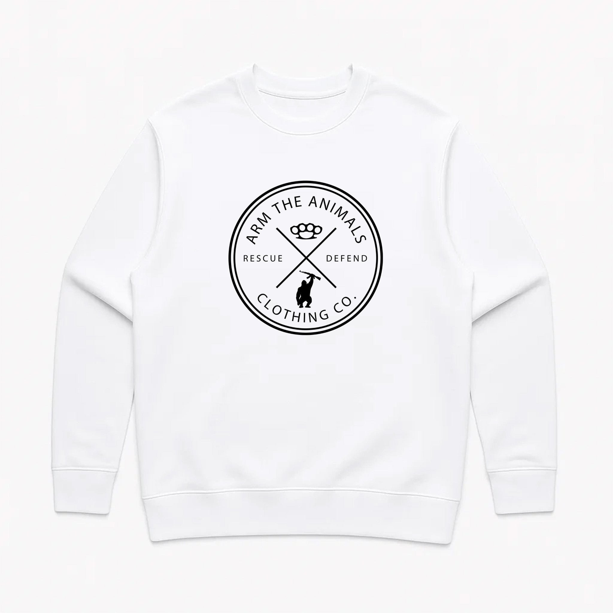 Unisex | Rescue Knuckles Logo | Crewneck Sweatshirt - Arm The Animals Clothing LLC