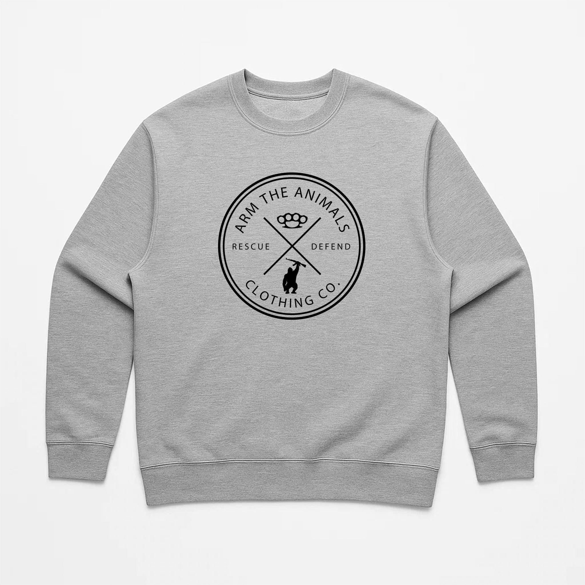 Unisex | Rescue Knuckles Logo | Crewneck Sweatshirt - Arm The Animals Clothing LLC