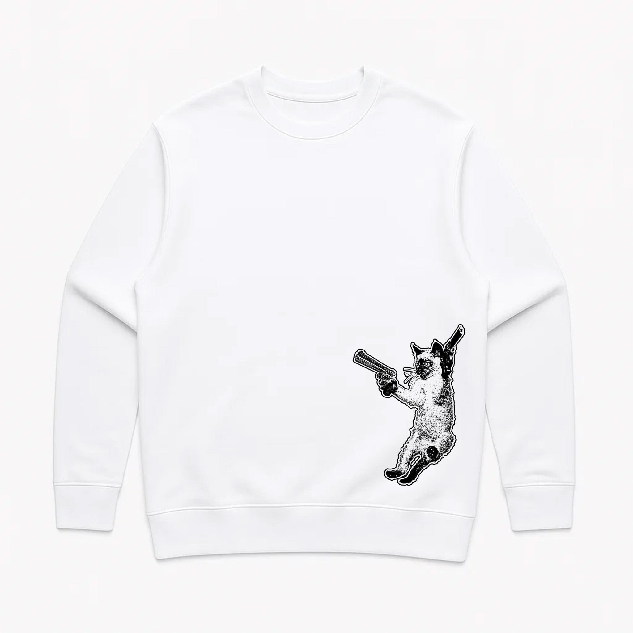 Unisex | The Cat And The Gat | Crewneck Sweatshirt - Arm The Animals Clothing LLC