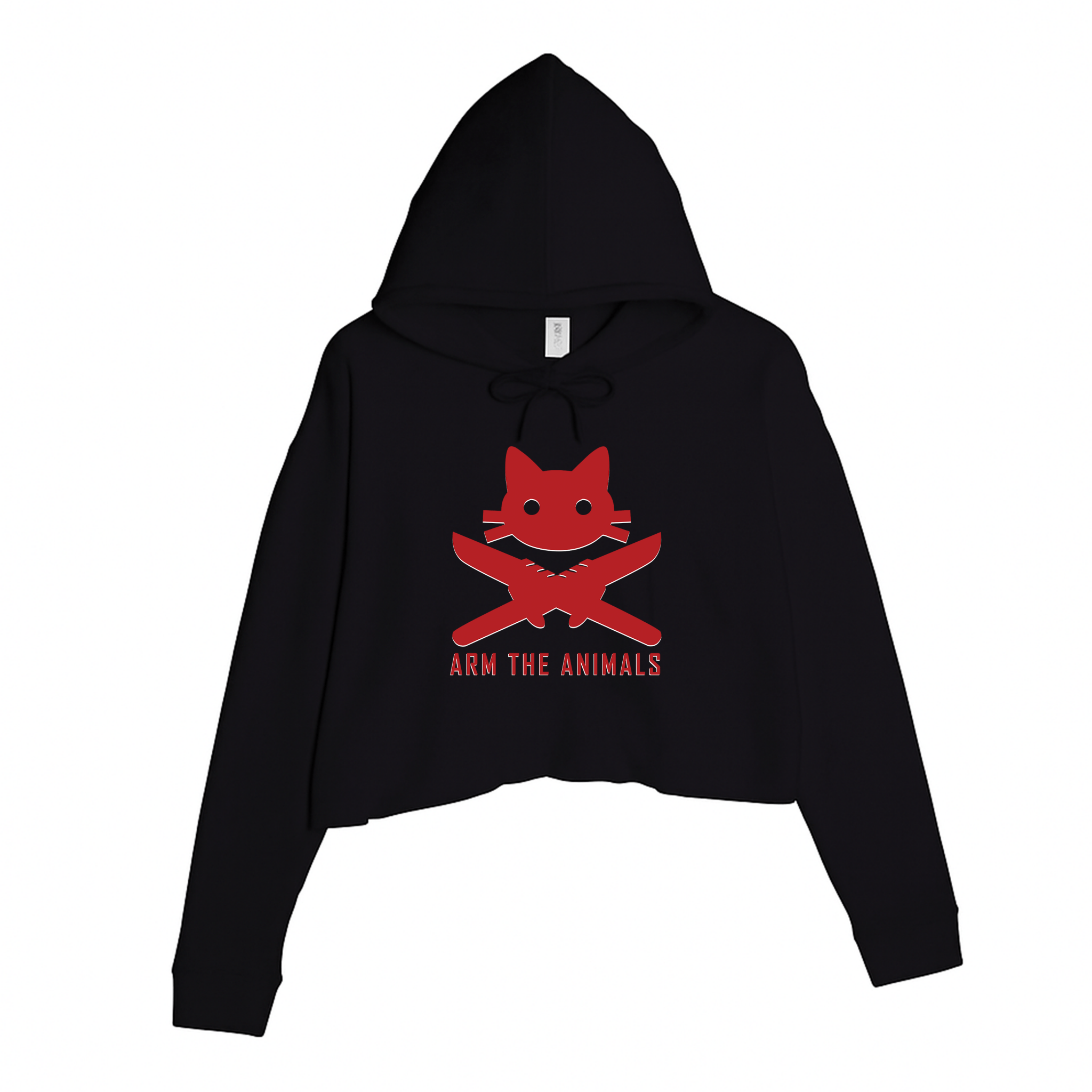 Women's | 9 Lives 2 Lose | Crop Hoodie - Arm The Animals Clothing LLC