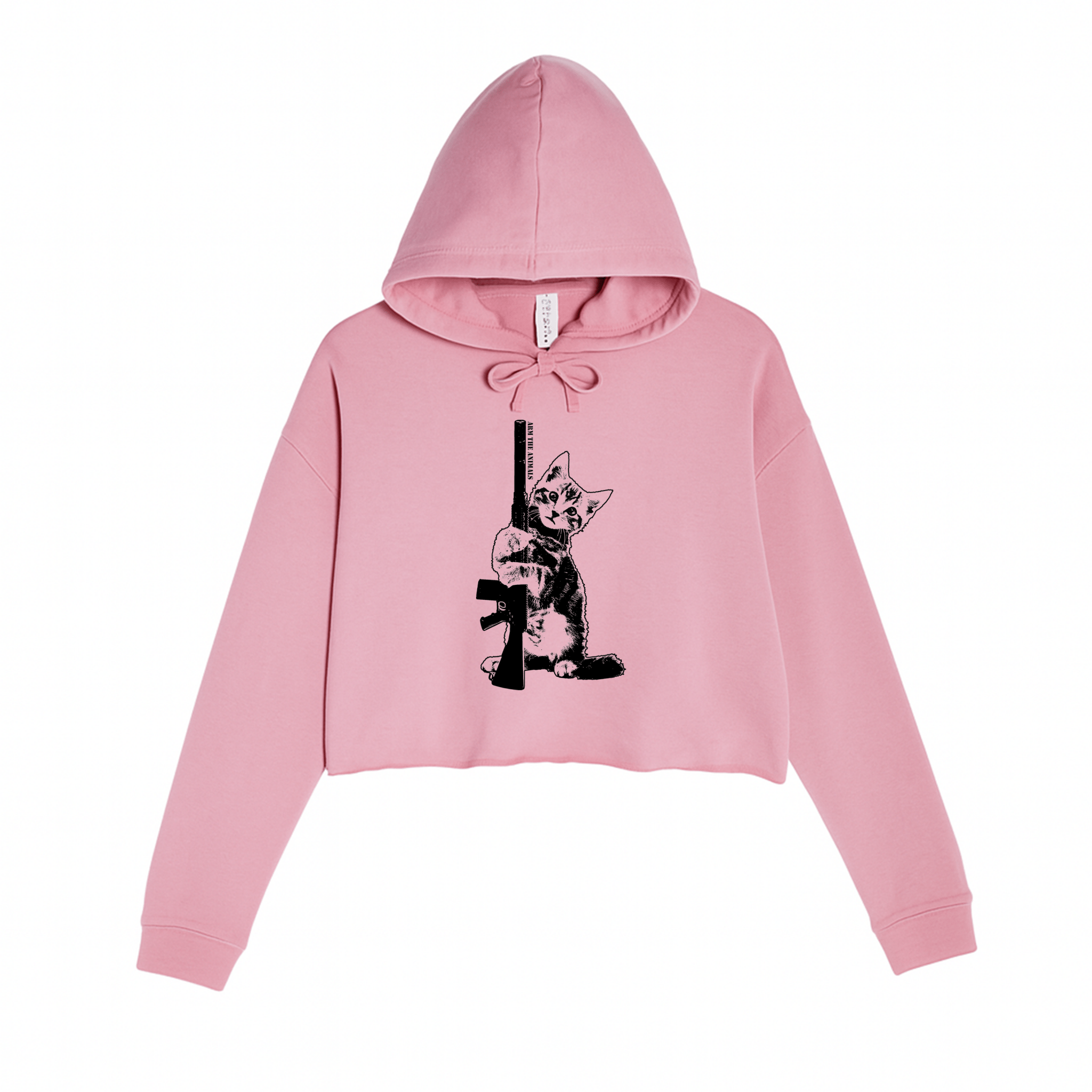 Women's | Ain't Kitten Around | Crop Hoodie - Arm The Animals Clothing LLC