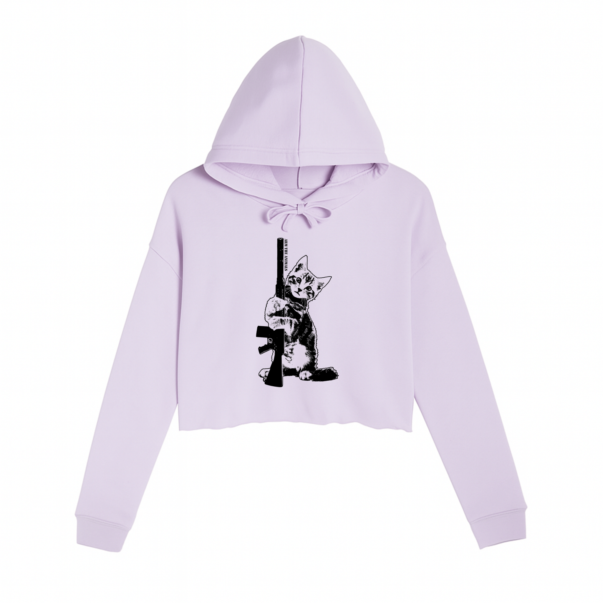 Women's | Ain't Kitten Around | Crop Hoodie - Arm The Animals Clothing LLC