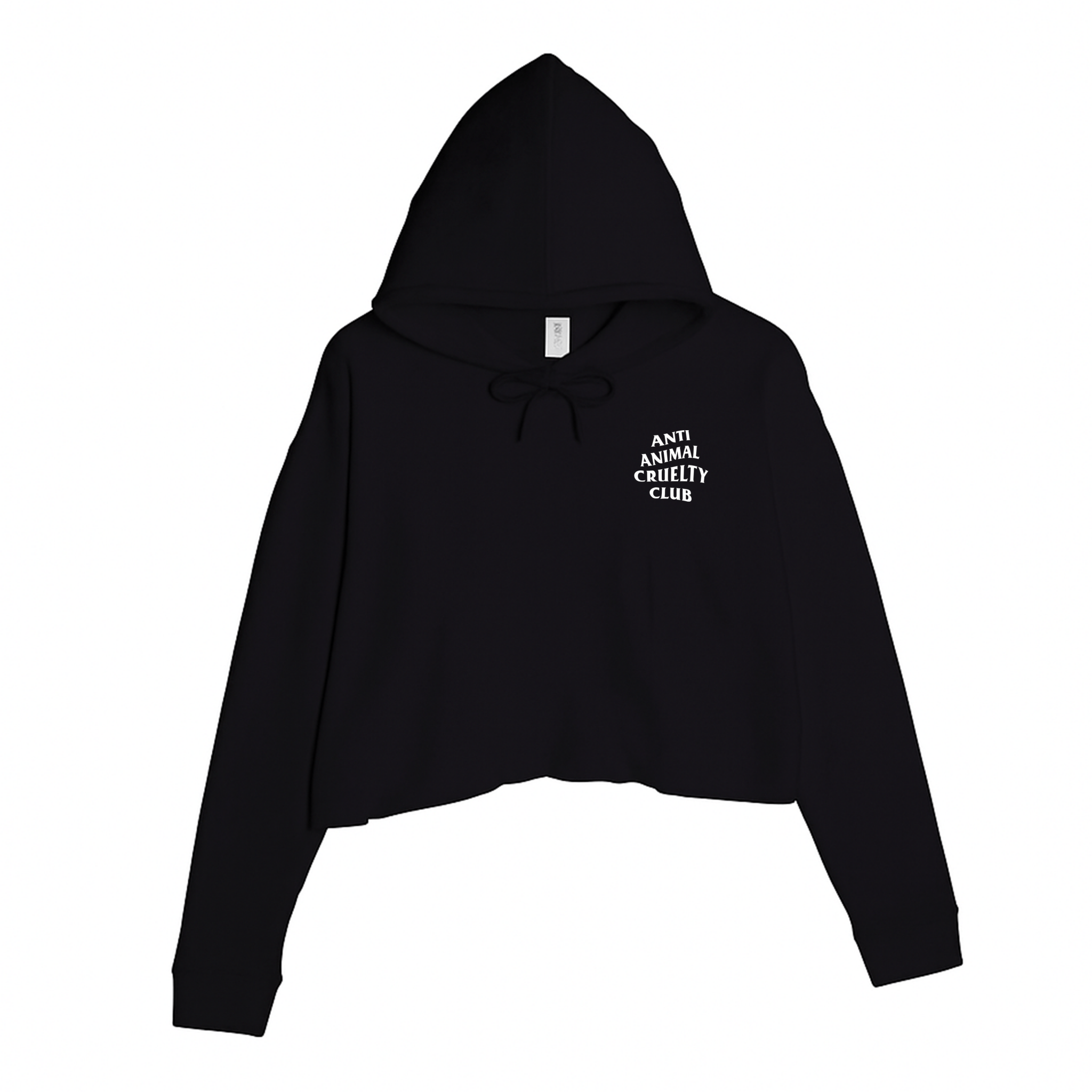 Women's | Anti Animal Cruelty Club | Crop Hoodie - Arm The Animals Clothing LLC