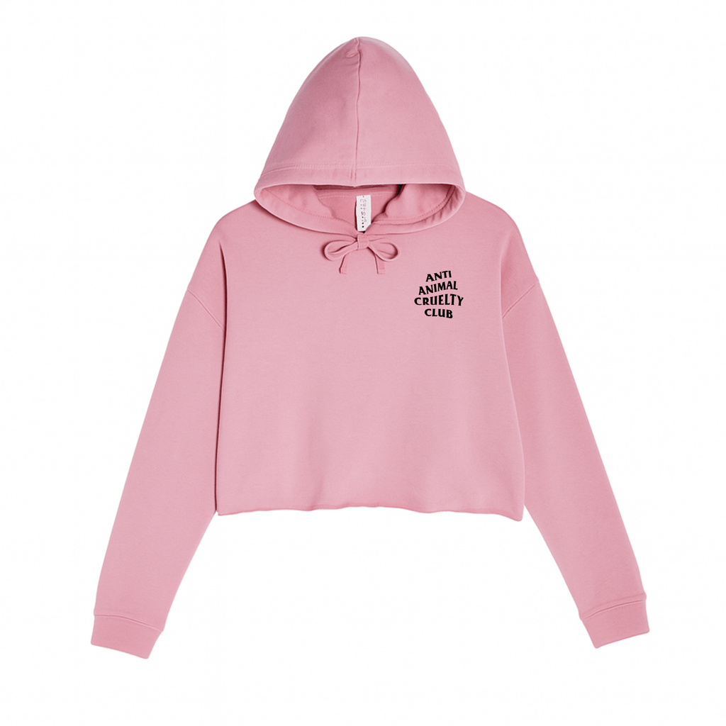 Women's | Anti Animal Cruelty Club | Crop Hoodie - Arm The Animals Clothing LLC