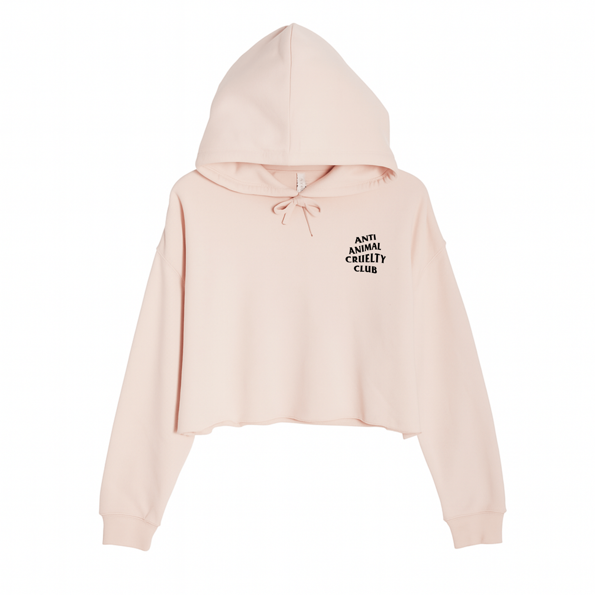 Women's | Anti Animal Cruelty Club | Crop Hoodie - Arm The Animals Clothing LLC
