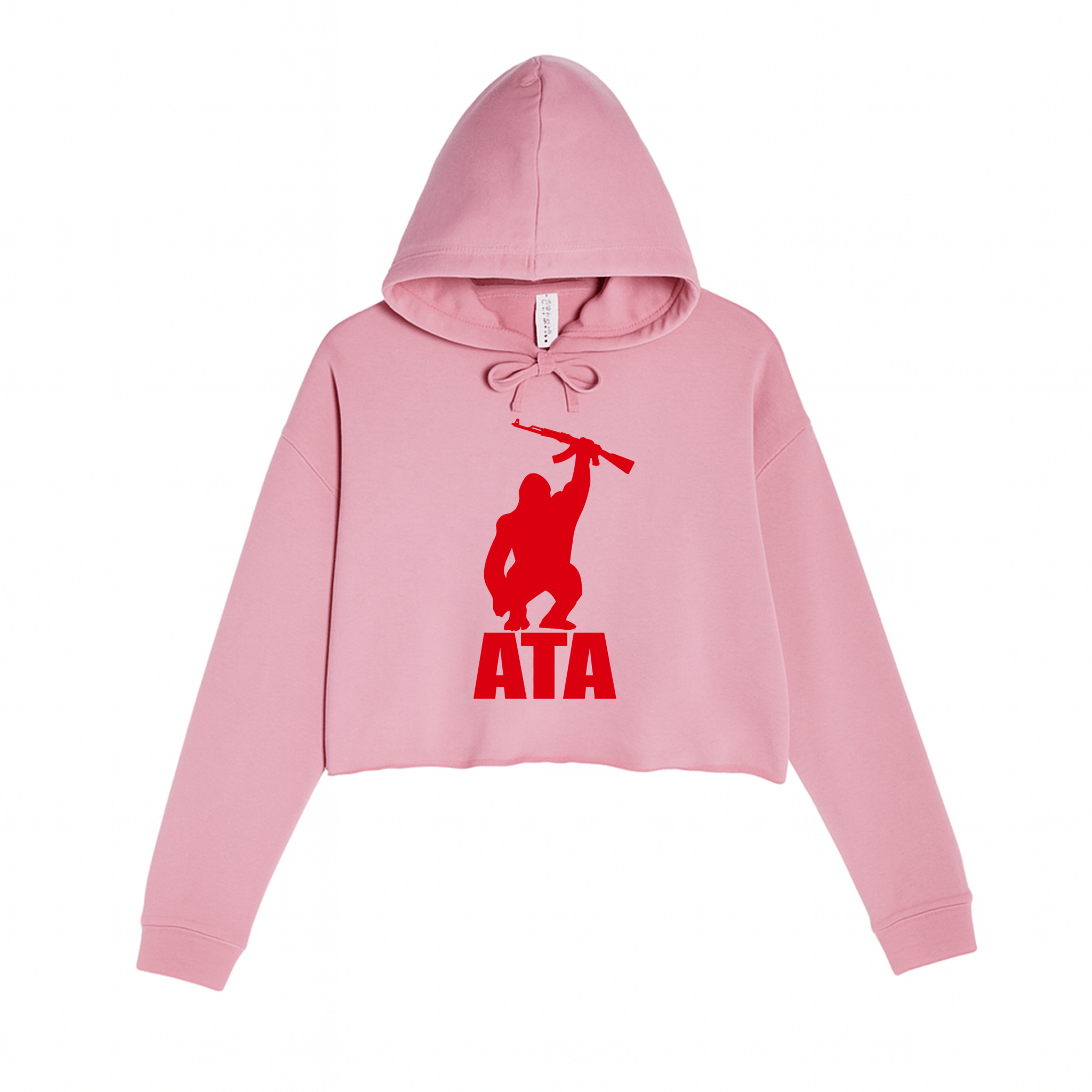 Women's | ATA Gorilla Logo | Crop Hoodie - Arm The Animals Clothing LLC