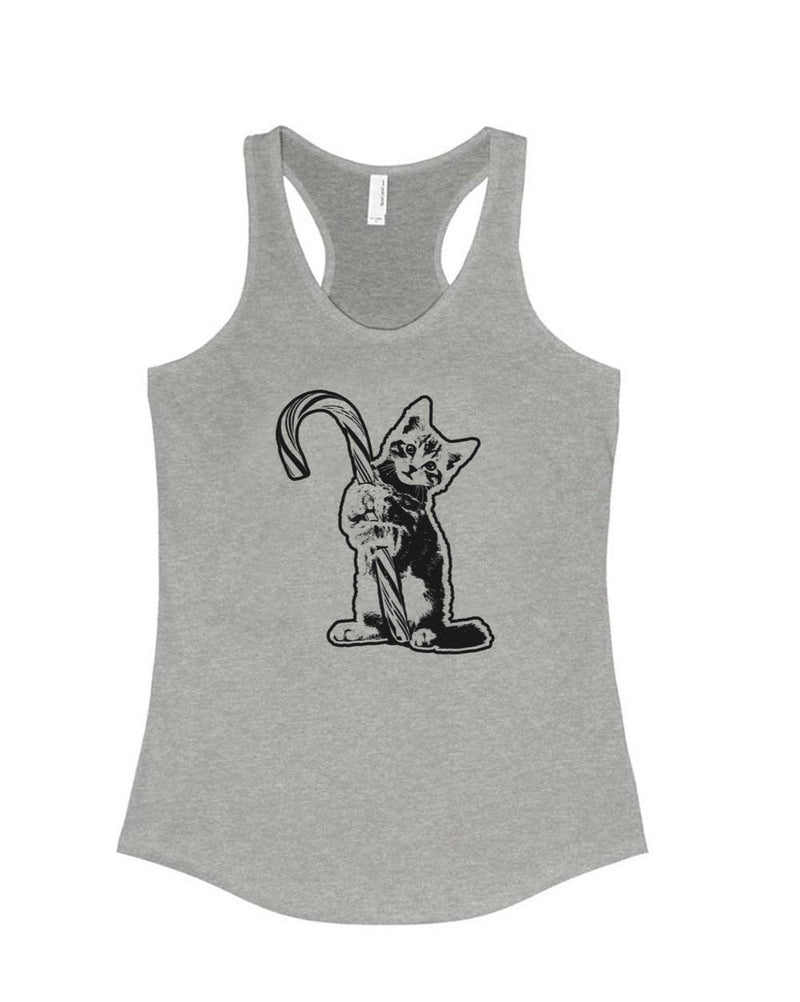 Load image into Gallery viewer, Women&#39;s | Candy Cane Reaper Kitty | Ideal Tank Top - Arm The Animals Clothing LLC
