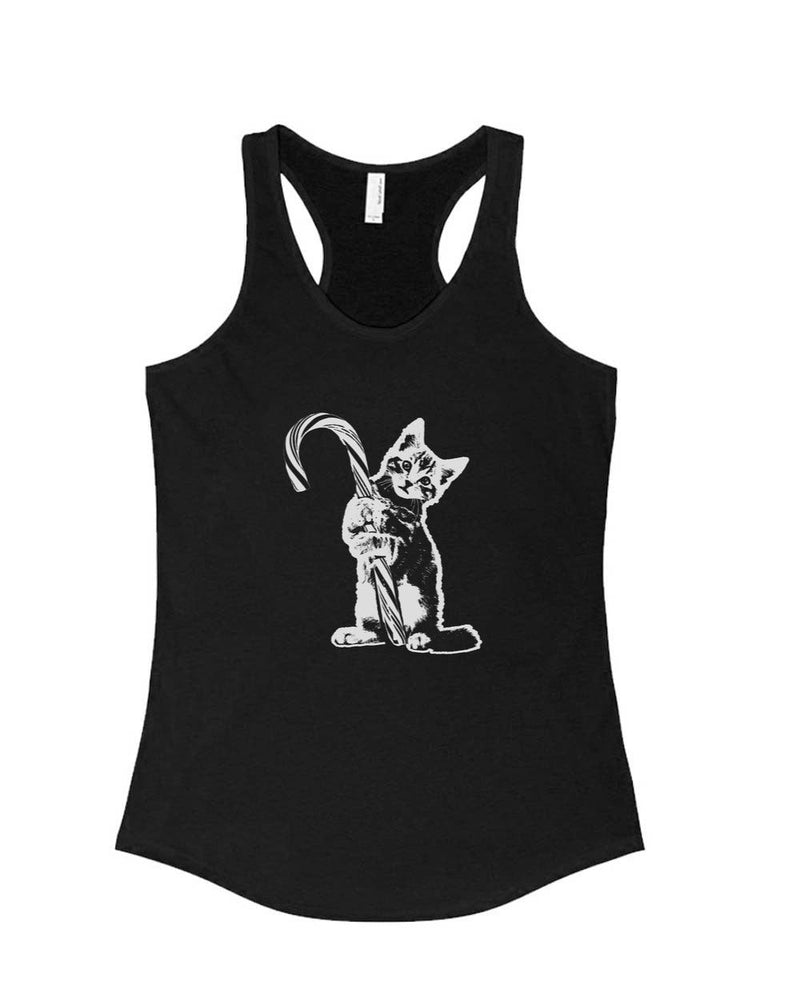 Load image into Gallery viewer, Women&#39;s | Candy Cane Reaper Kitty | Ideal Tank Top - Arm The Animals Clothing LLC
