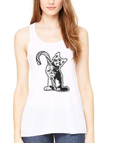 Women's | Candy Cane Reaper Kitty | Ideal Tank Top - Arm The Animals Clothing LLC