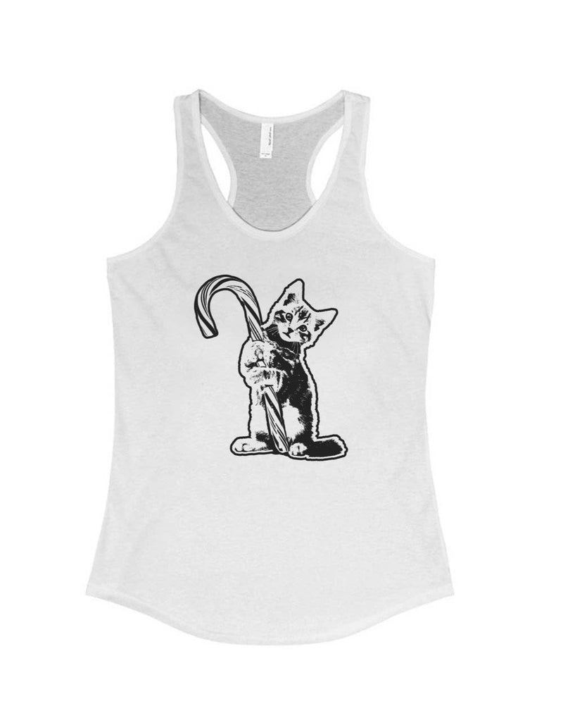 Load image into Gallery viewer, Women&#39;s | Candy Cane Reaper Kitty | Ideal Tank Top - Arm The Animals Clothing LLC
