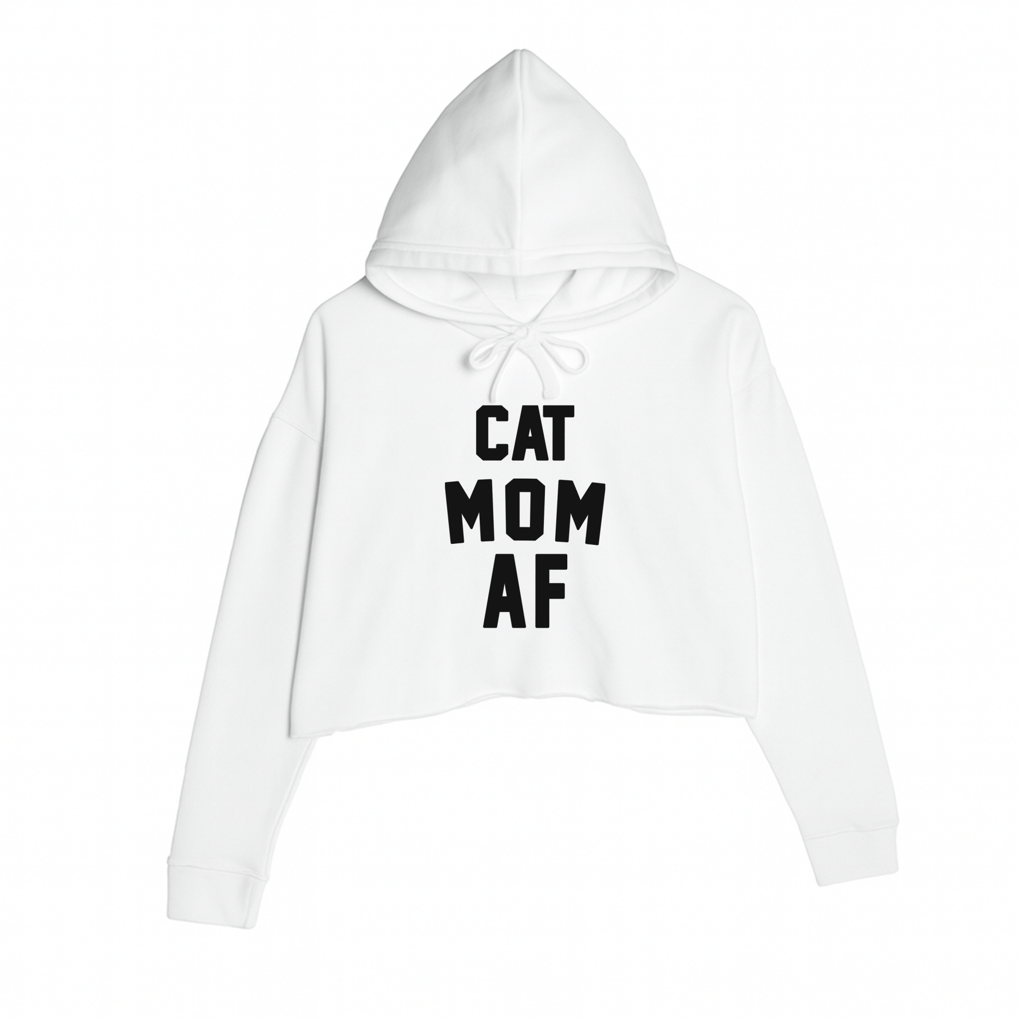 Women's | Cat Mom AF | Crop Hoodie - Arm The Animals Clothing LLC