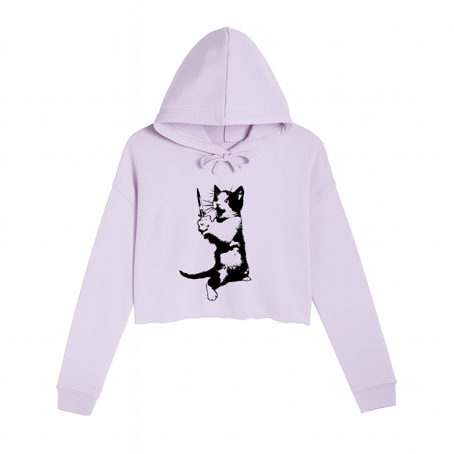 Women's | Cat The Ripper | Crop Hoodie - Arm The Animals Clothing