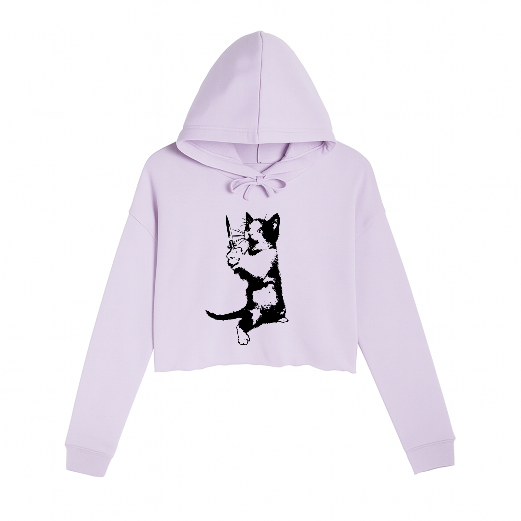 Women's | Cat The Ripper | Crop Hoodie - Arm The Animals Clothing LLC