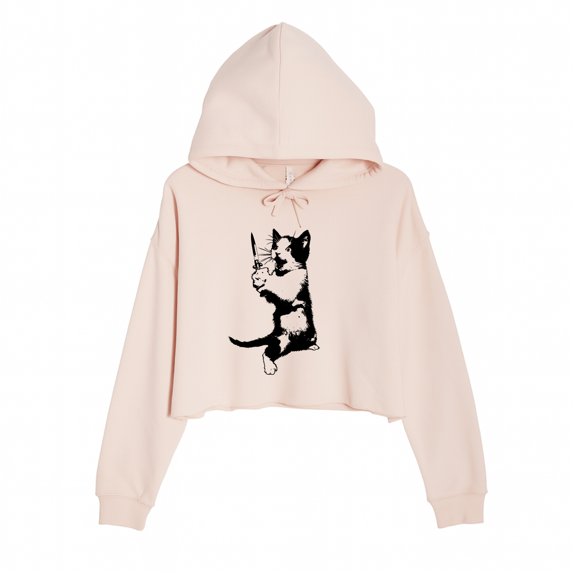 Women's | Cat The Ripper | Crop Hoodie - Arm The Animals Clothing