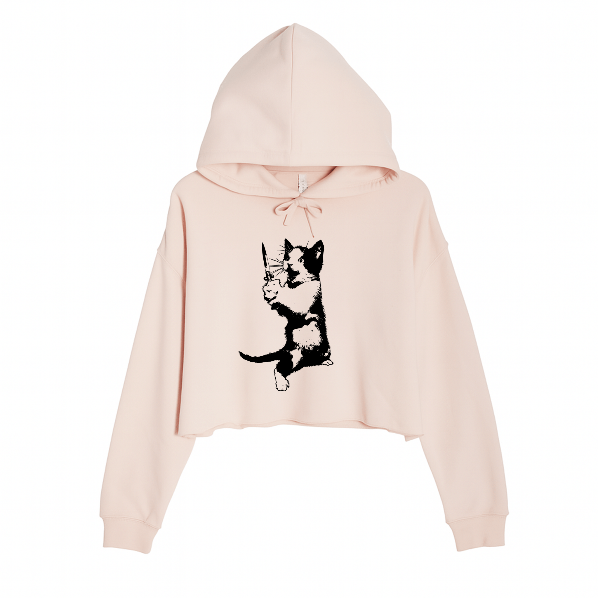 Women's | Cat The Ripper | Crop Hoodie - Arm The Animals Clothing LLC