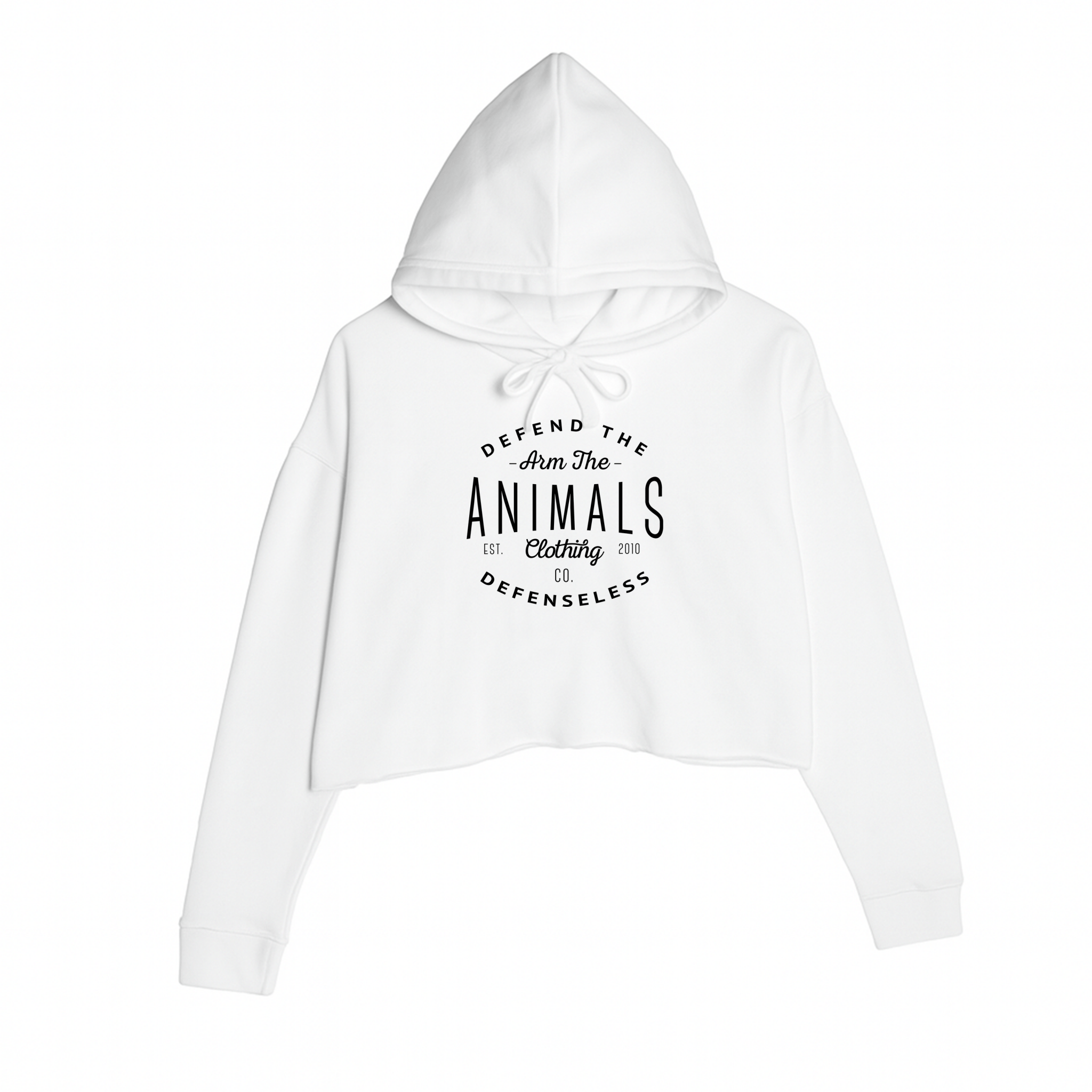 Women's | Defend The Defenseless | Crop Hoodie - Arm The Animals Clothing LLC