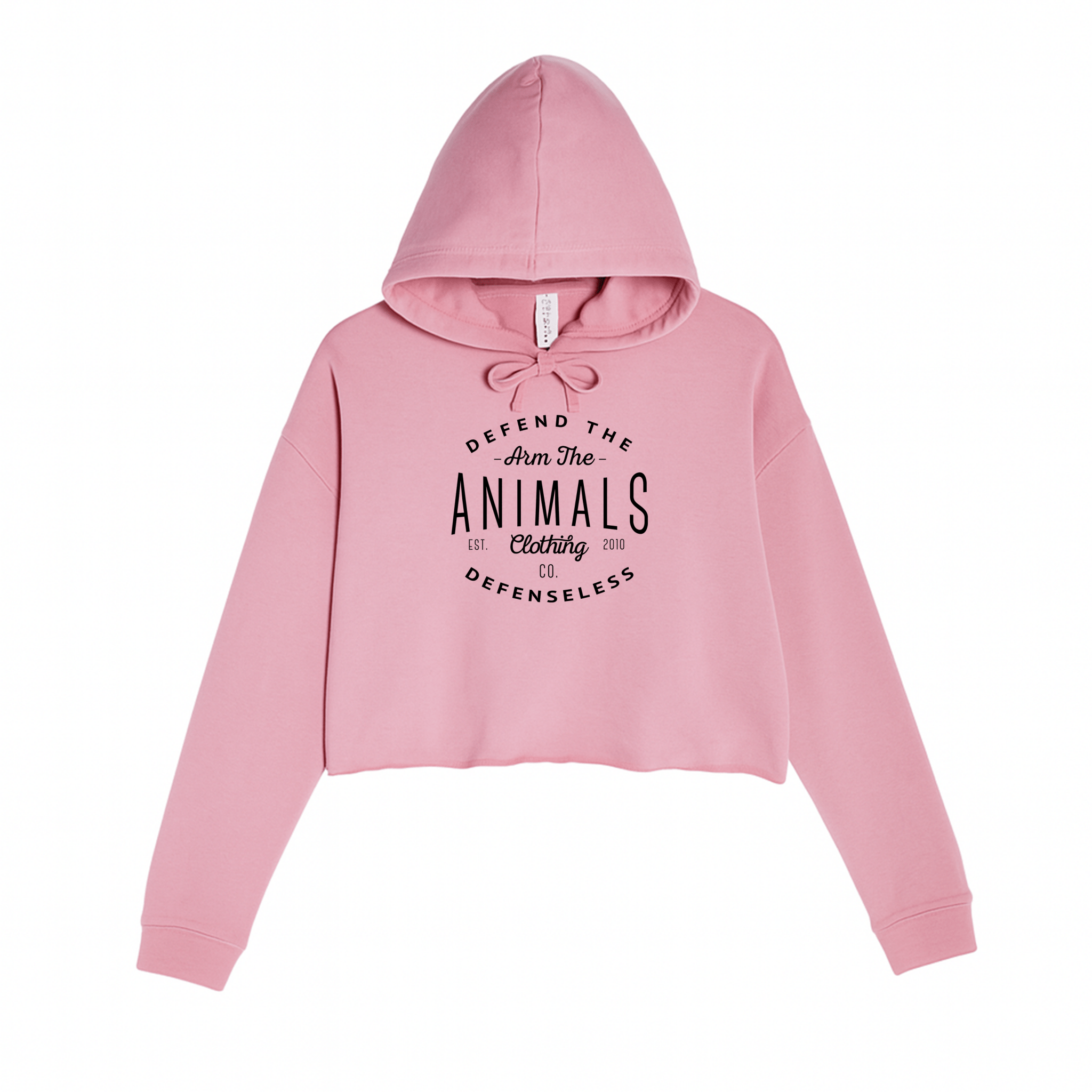 Women's | Defend The Defenseless | Crop Hoodie - Arm The Animals Clothing LLC