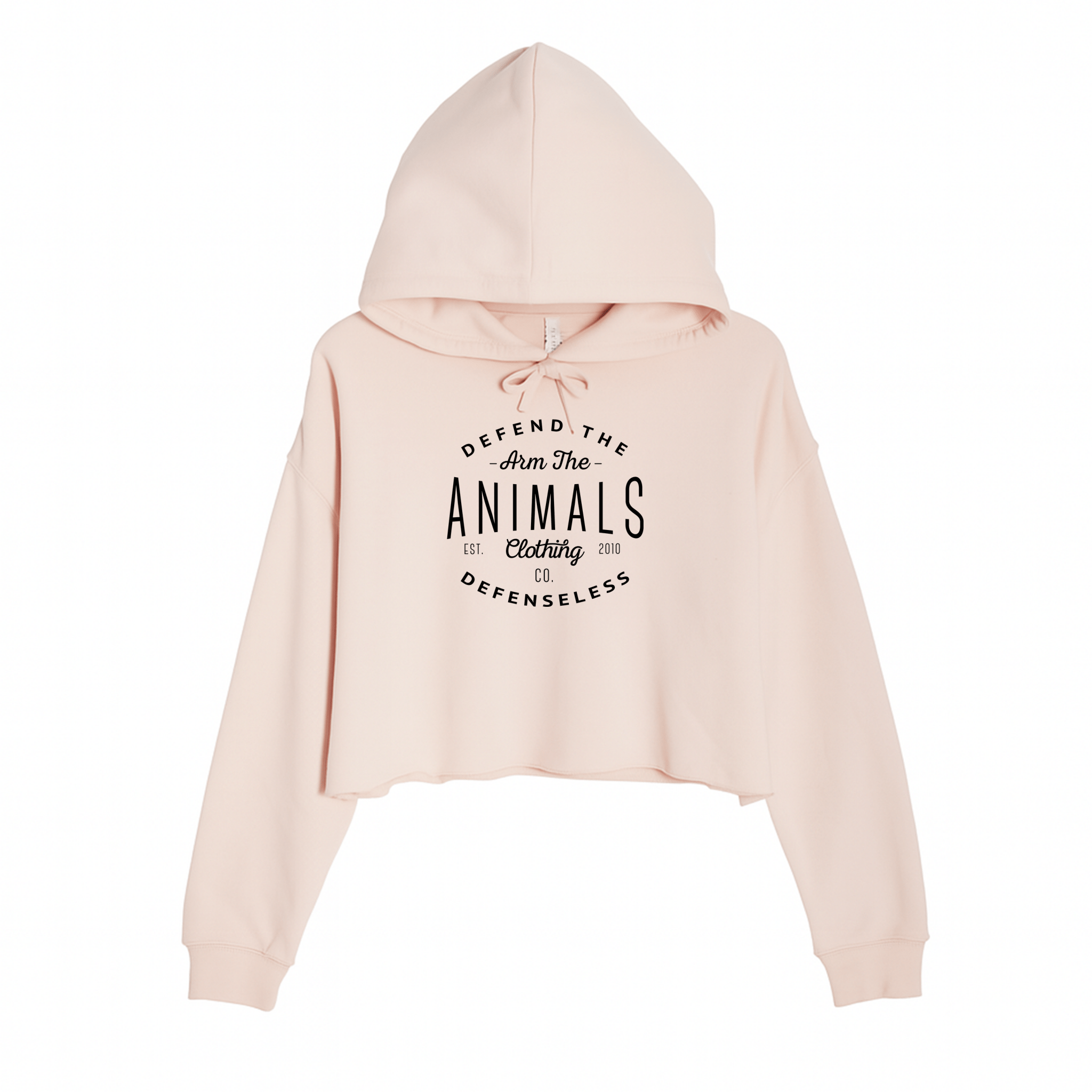 Women's | Defend The Defenseless | Crop Hoodie - Arm The Animals Clothing LLC